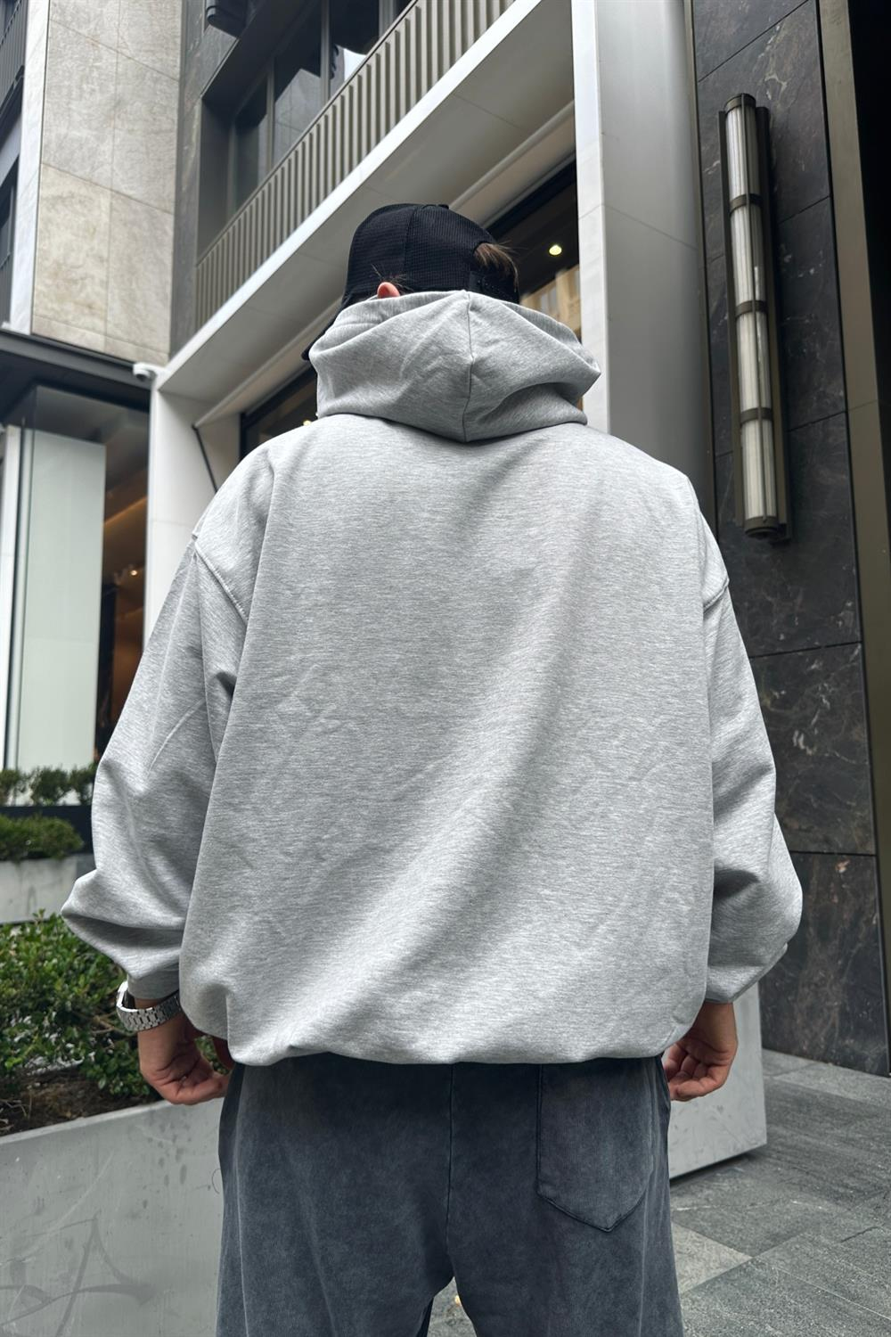 Couture Açık Gri Basic Oversize Sweatshirt SW889