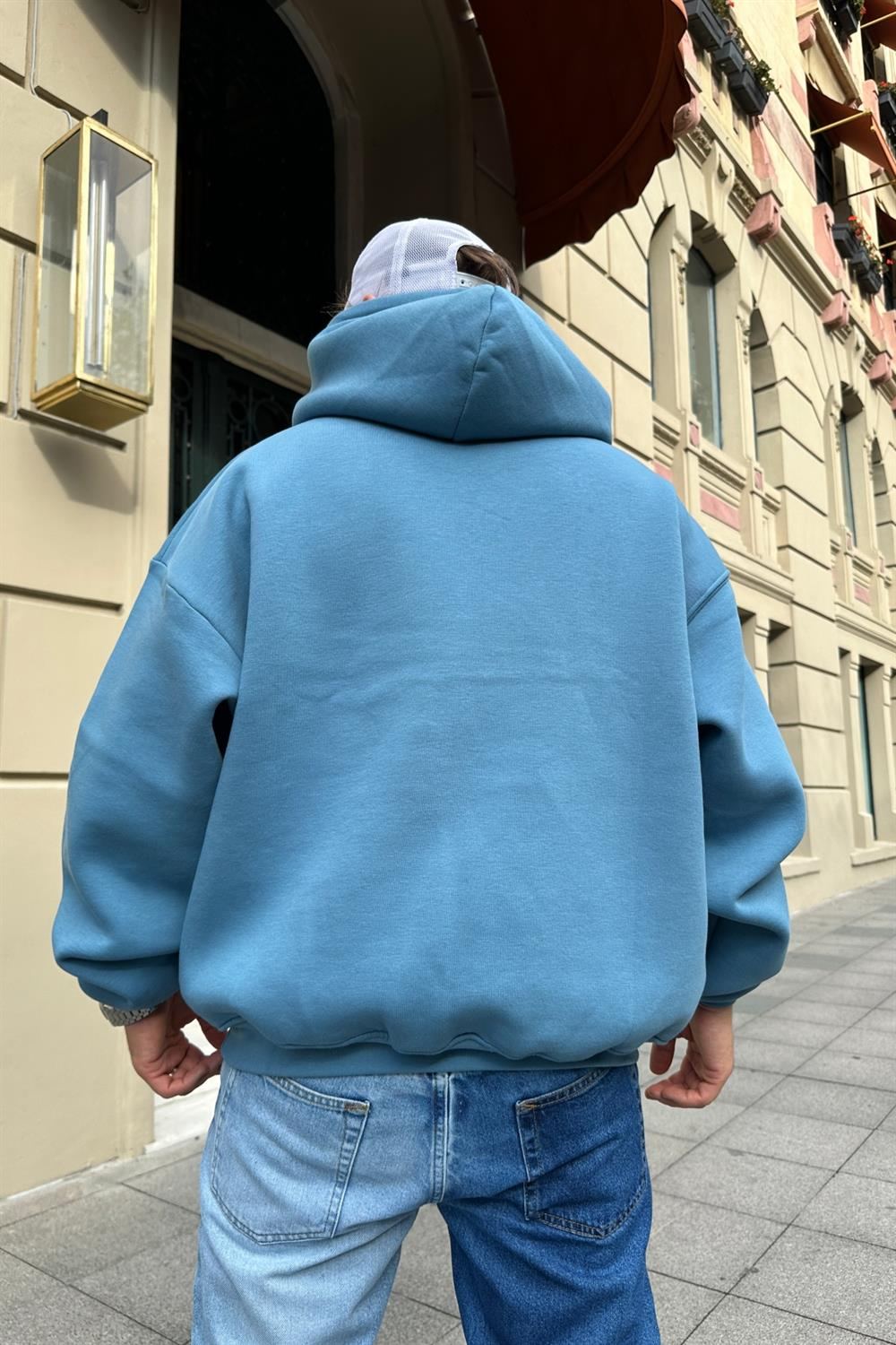 Couture Açık Mavi Basic Oversize Sweatshirt SW898