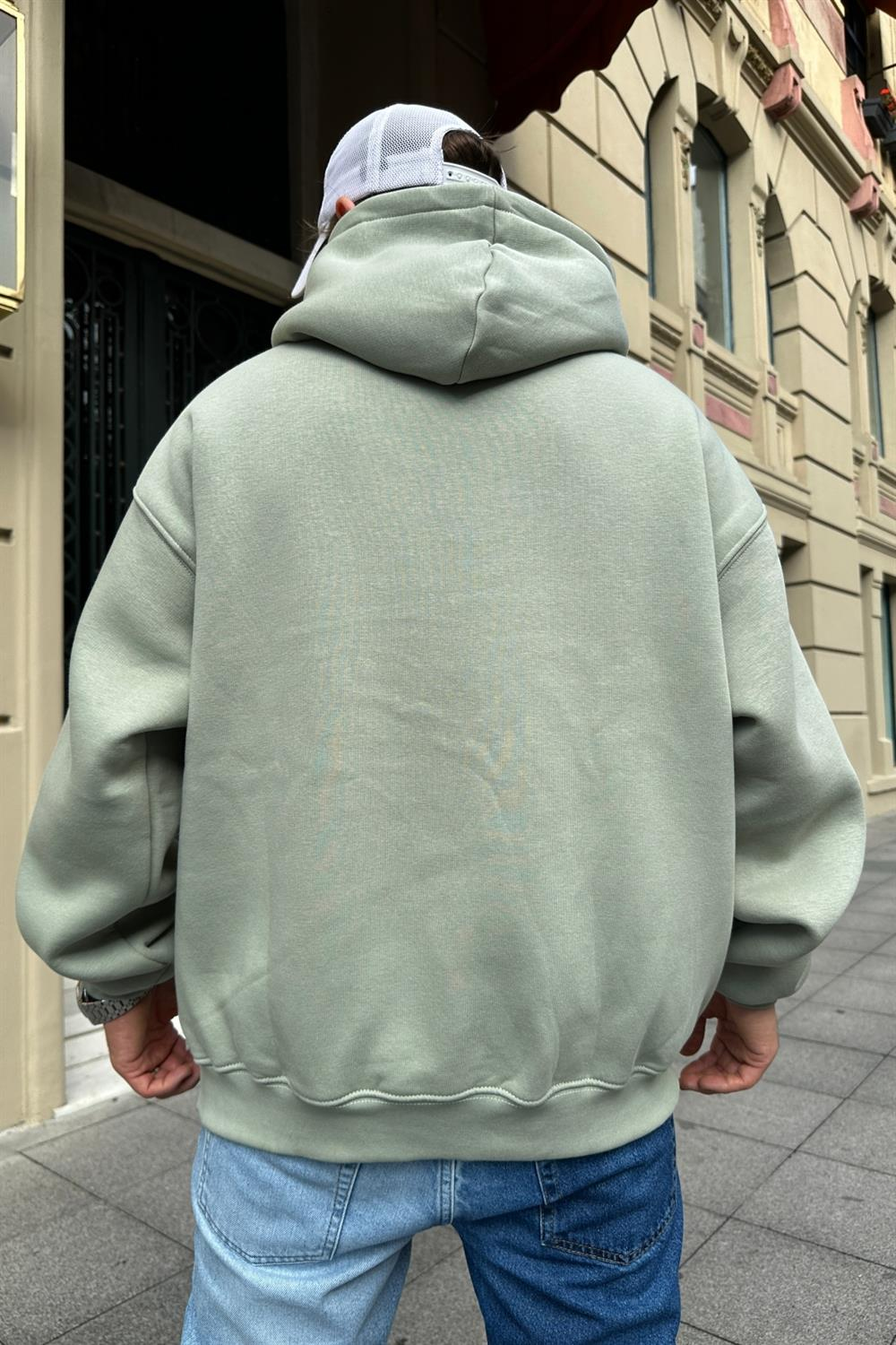 Couture Açık Yeşil Basic Oversize Sweatshirt SW896