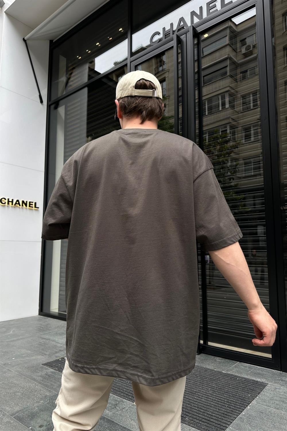 Couture Basic Koyu Yeşil Oversize Tshirt T704