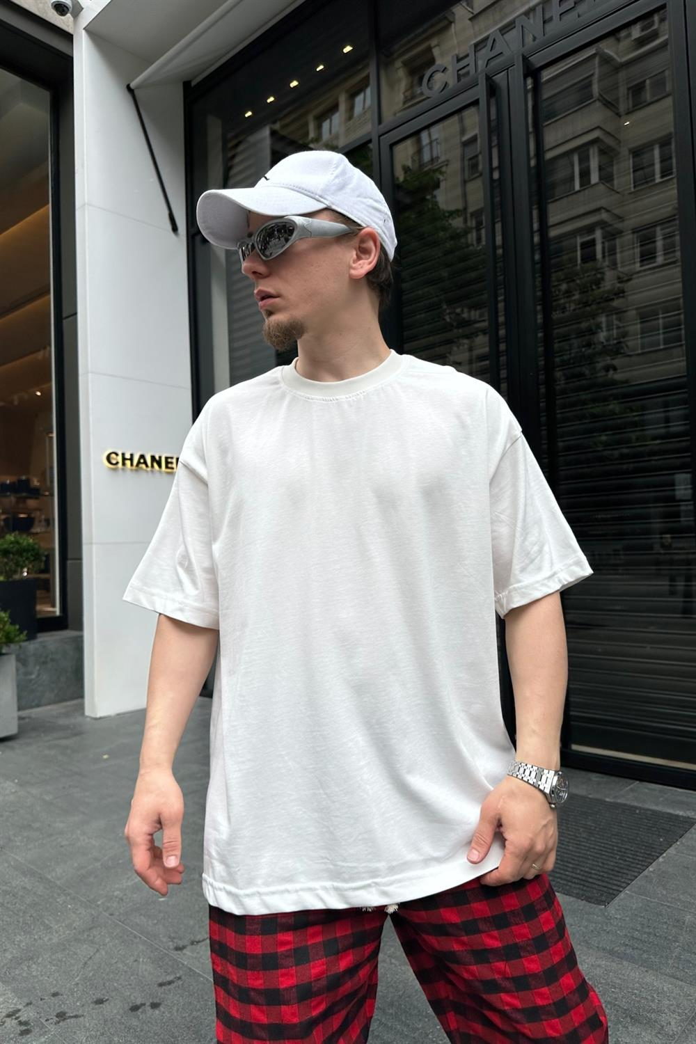 Couture Basic Krem Oversize Tshirt T710