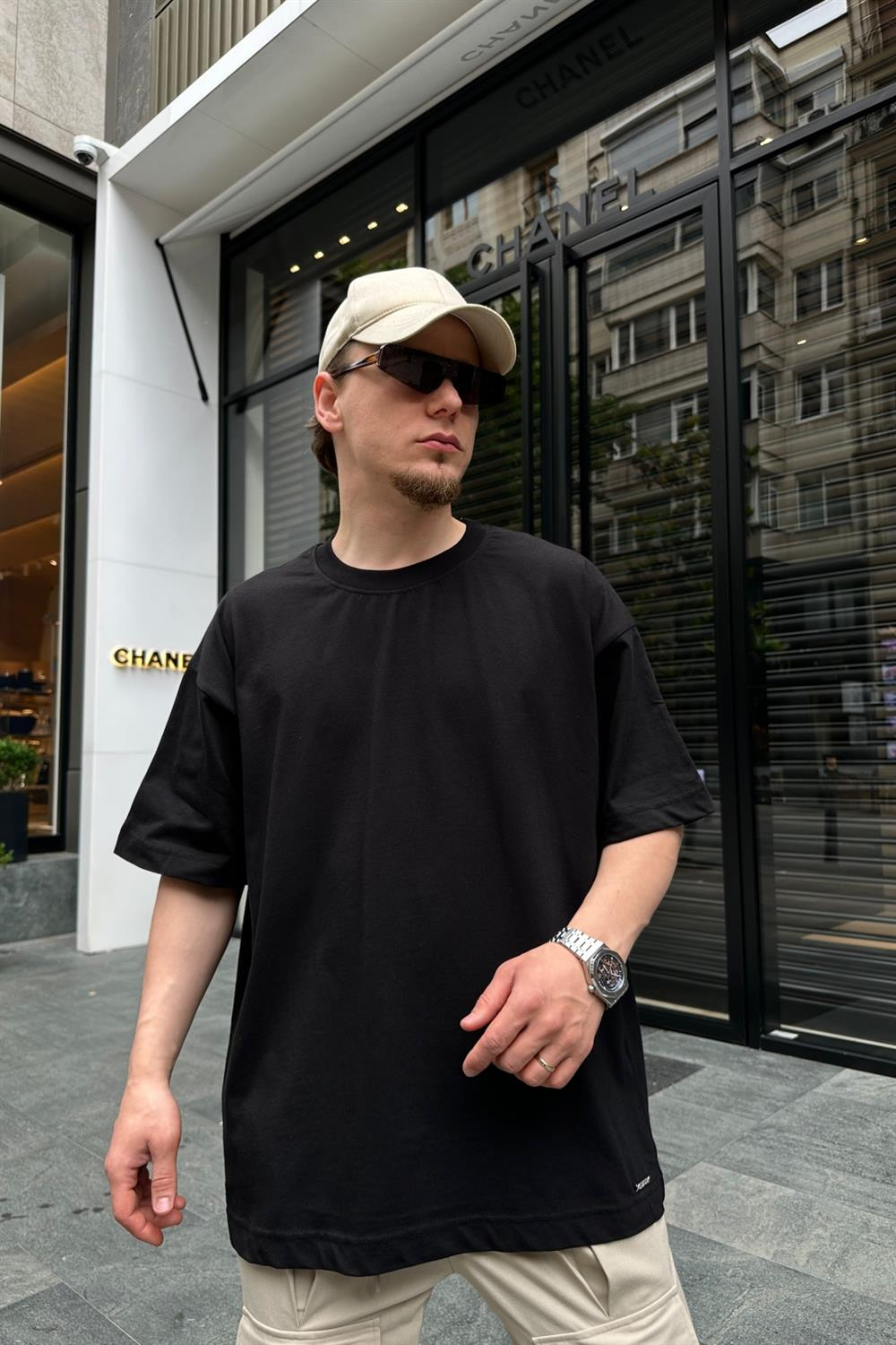 Couture Basic Siyah Oversize Tshirt T705