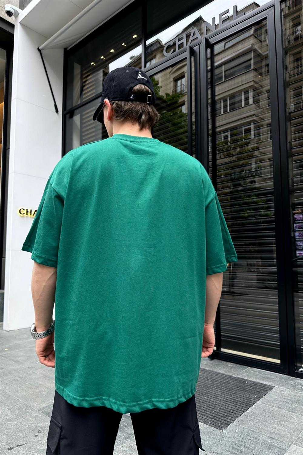 Couture Basic Yeşil Oversize Tshirt T708