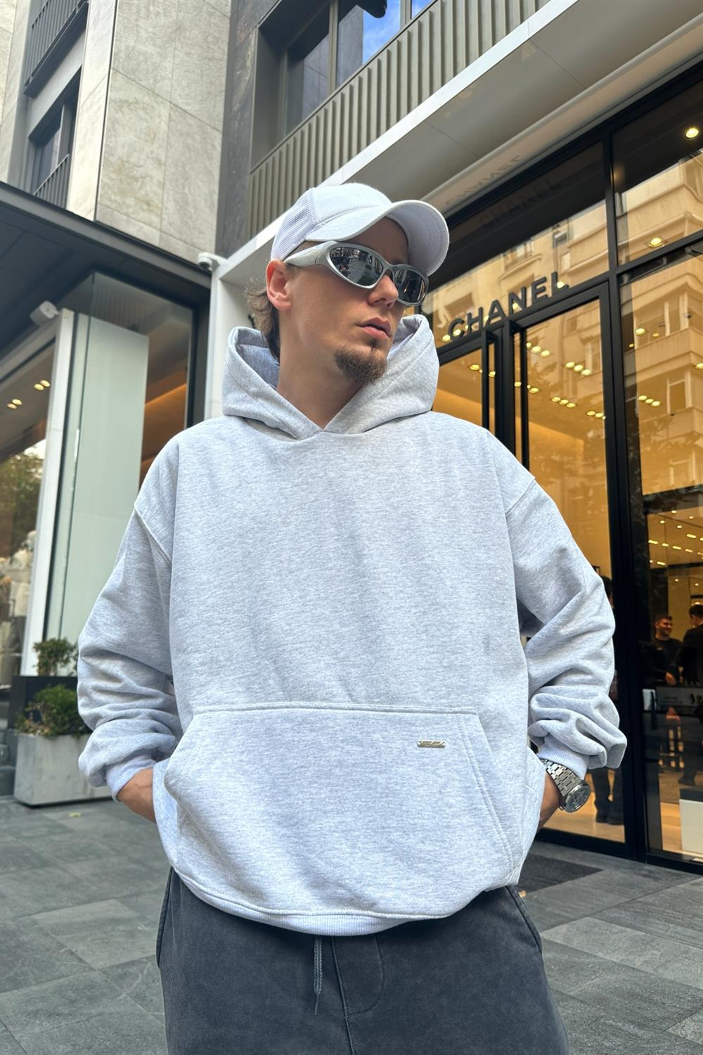 Couture Gri Basic Oversize Sweatshirt SW899