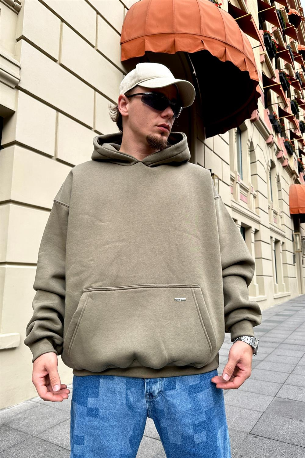 Couture Haki Basic Oversize Sweatshirt SW892