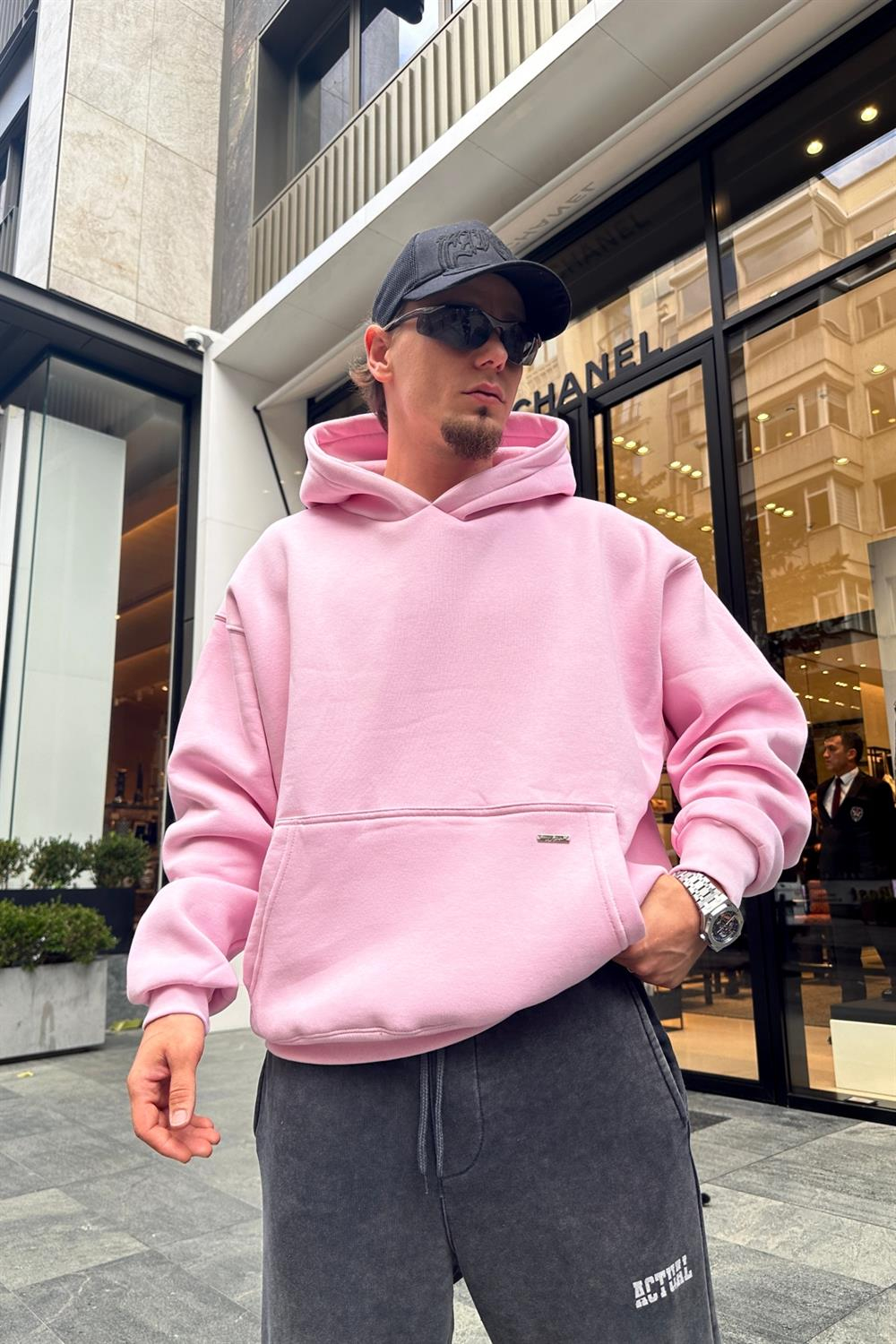 Couture Pembe Basic Oversize Sweatshirt SW897