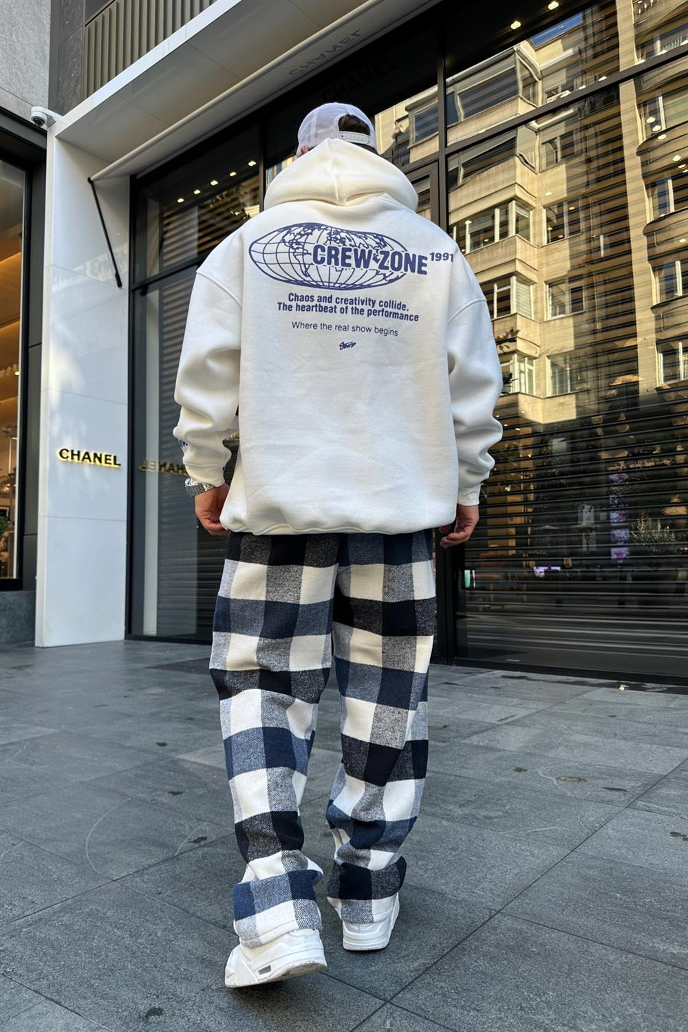 Crew Zone Baskılı Oversize Sweatshirt SW935