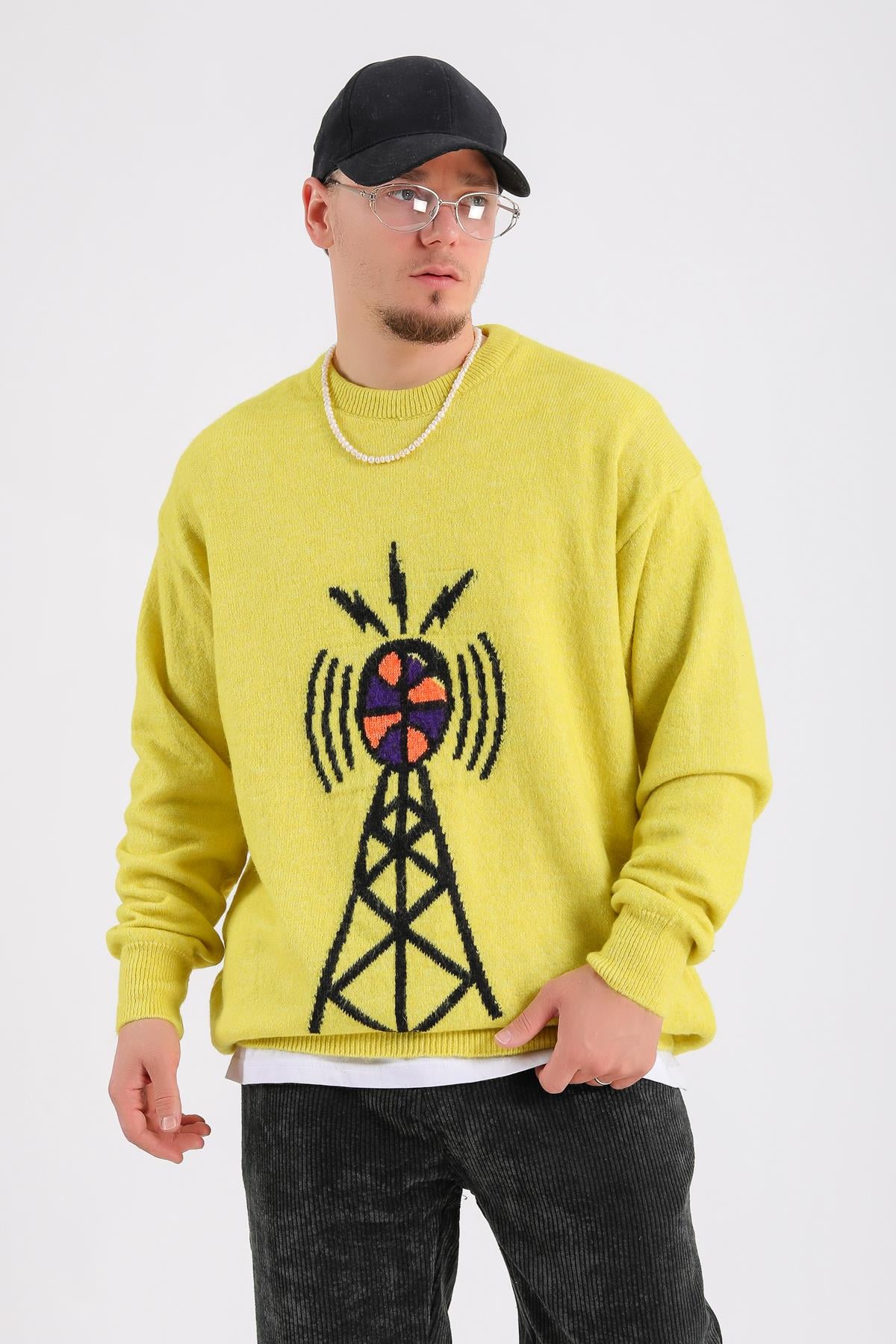 Desenli Oversize Kazak SW1203