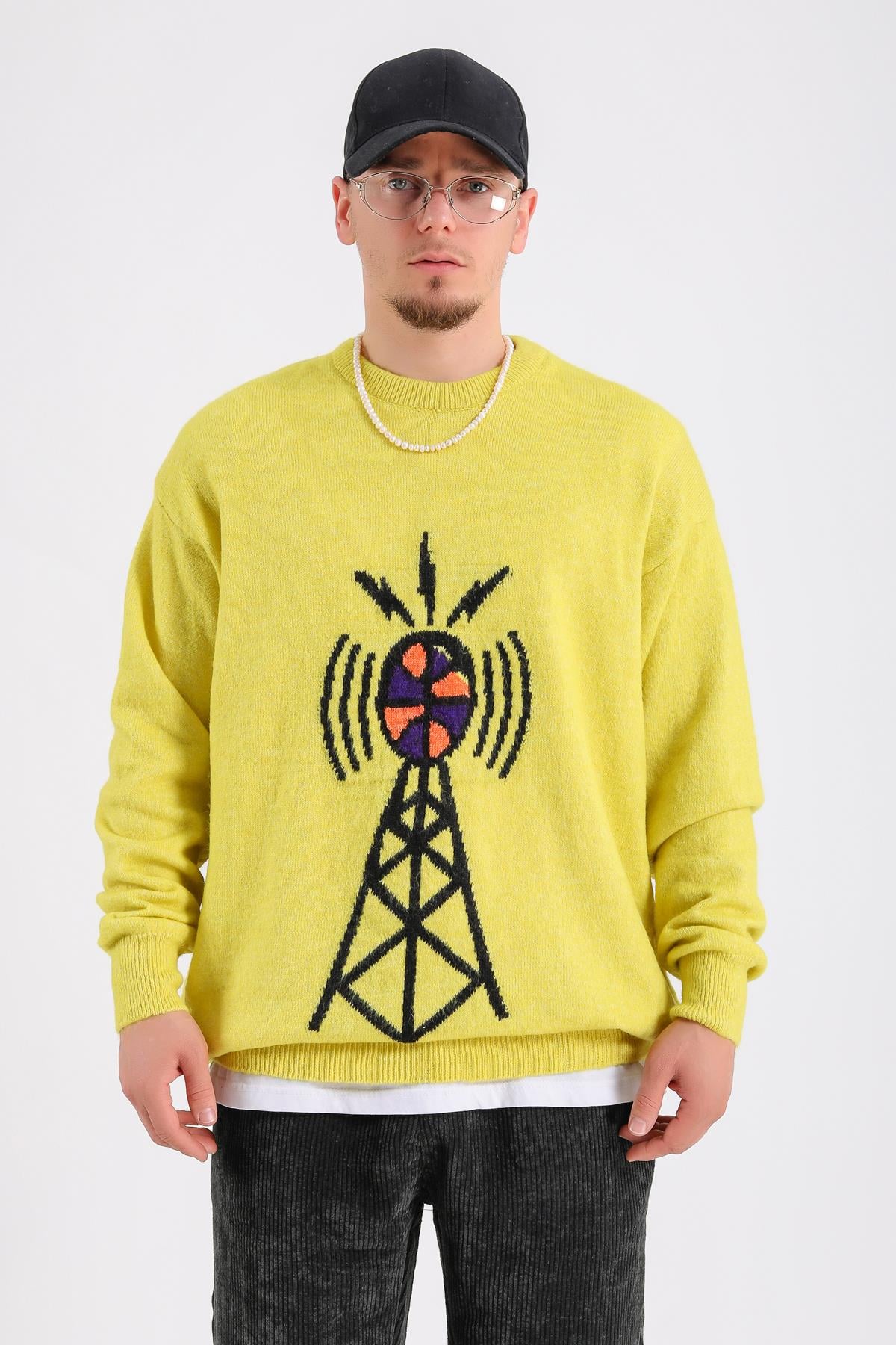 Desenli Oversize Kazak SW1203