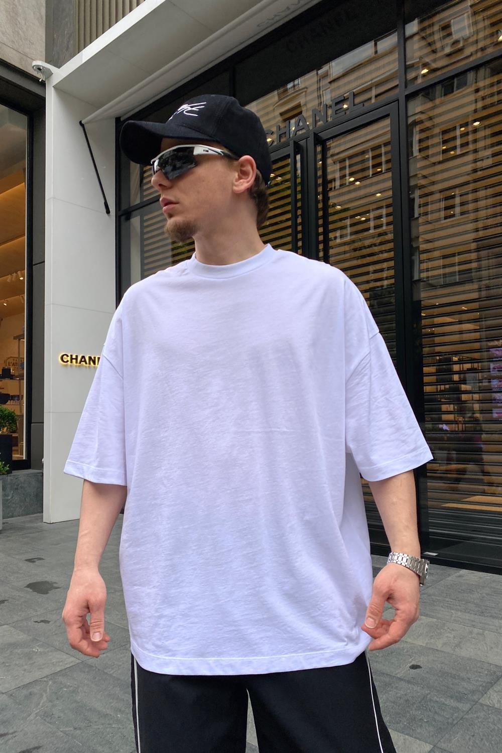 Destiny Baskılı Beyaz Oversize Tshirt T668