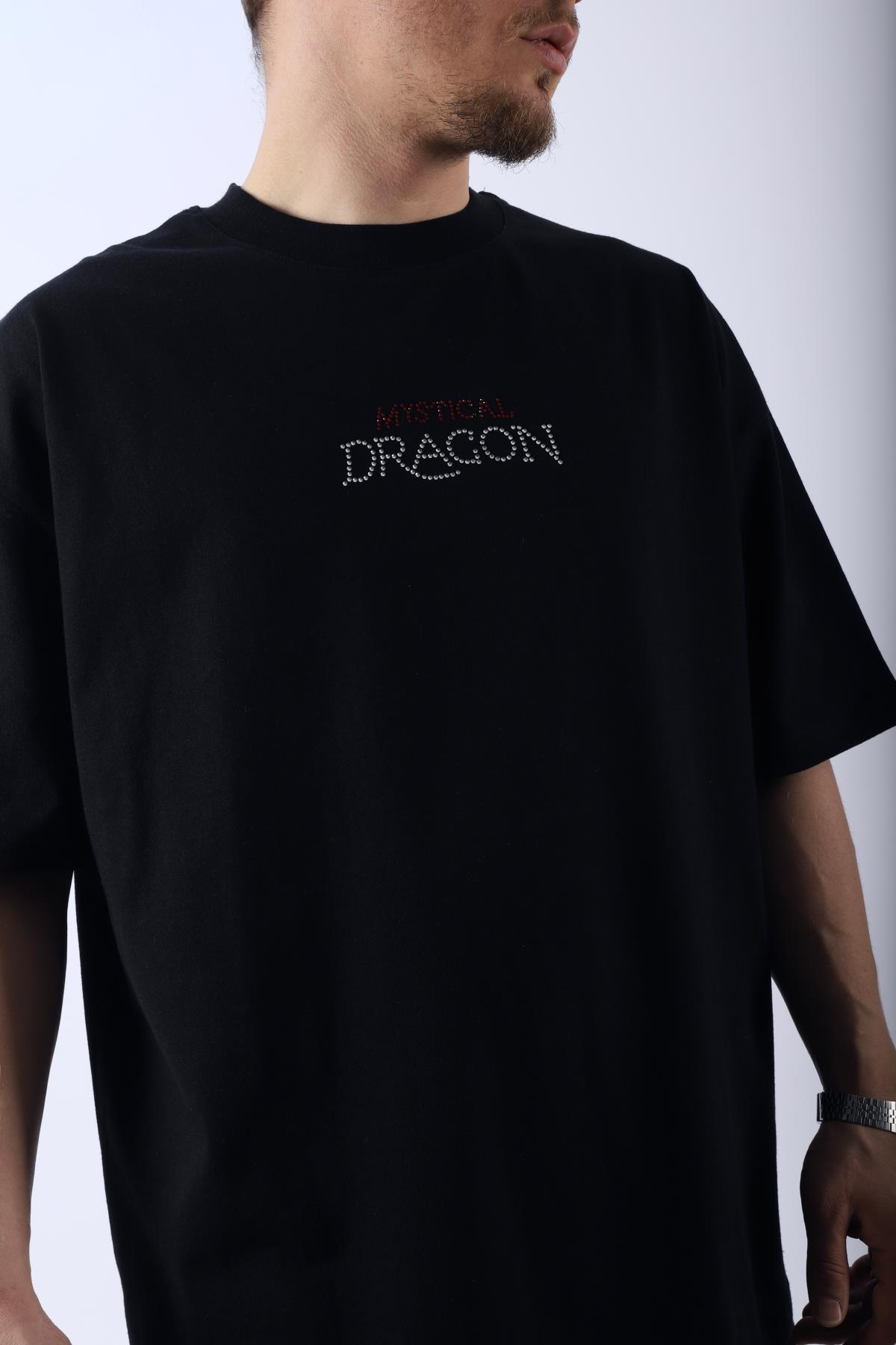 Dragon Taş Baskılı Oversize Tshirt T949