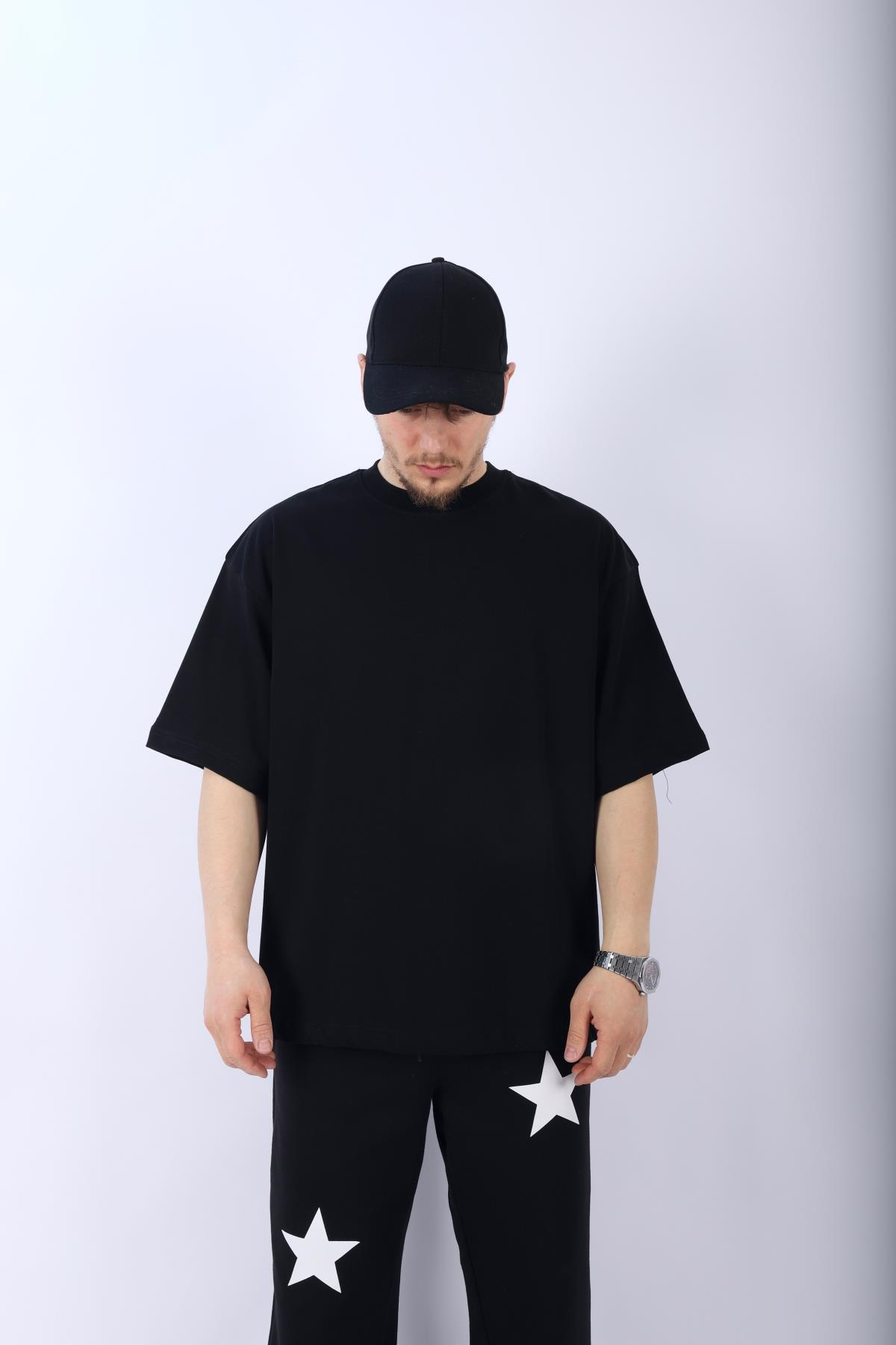 Dsh Siyah Oversize Basic Tshirt T977