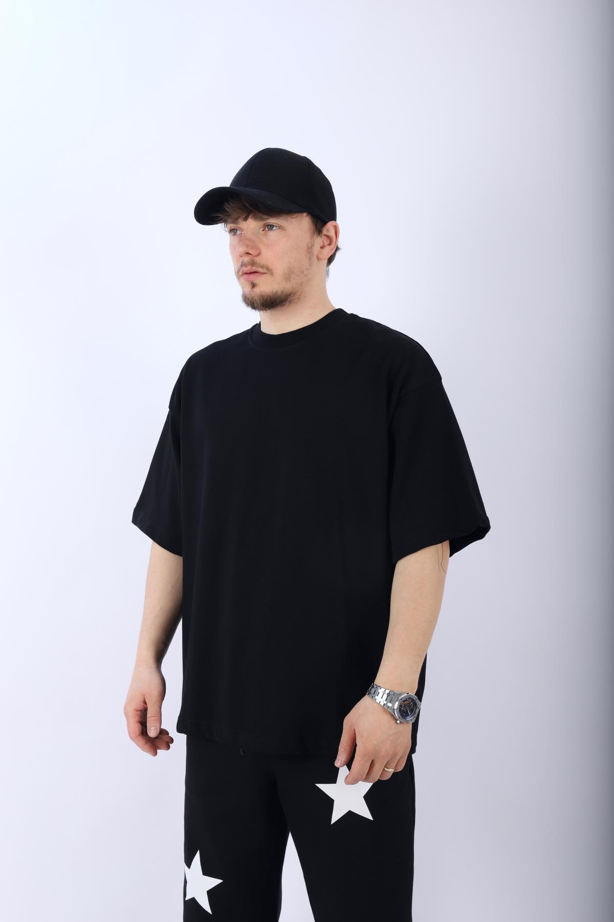 Dsh Siyah Oversize Basic Tshirt T977