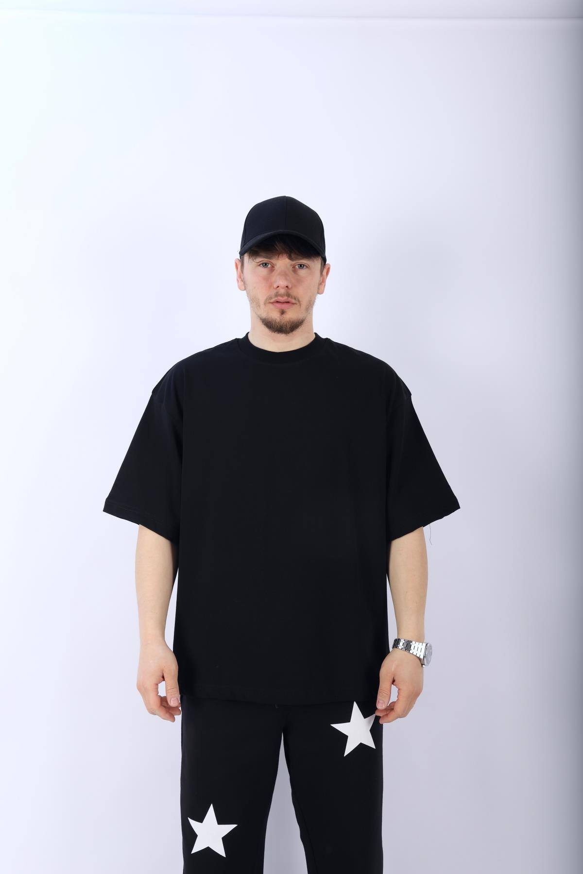 Dsh Siyah Oversize Basic Tshirt T977
