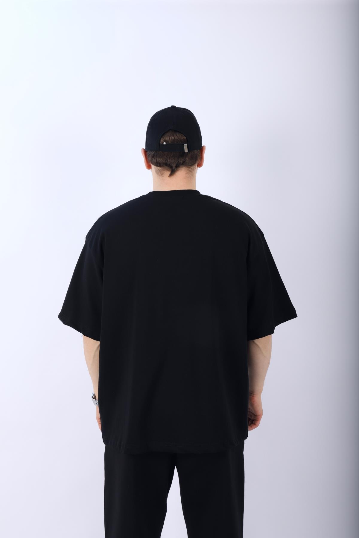 Dsh Siyah Oversize Basic Tshirt T977
