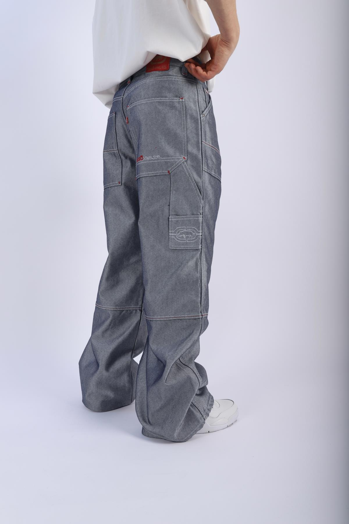Emnm Special Gri Baggy Jean Pantolon P889