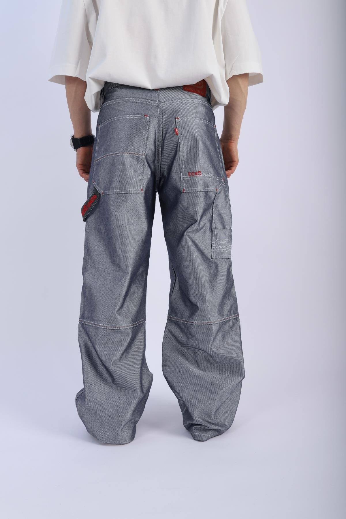 Emnm Special Gri Baggy Jean Pantolon P889