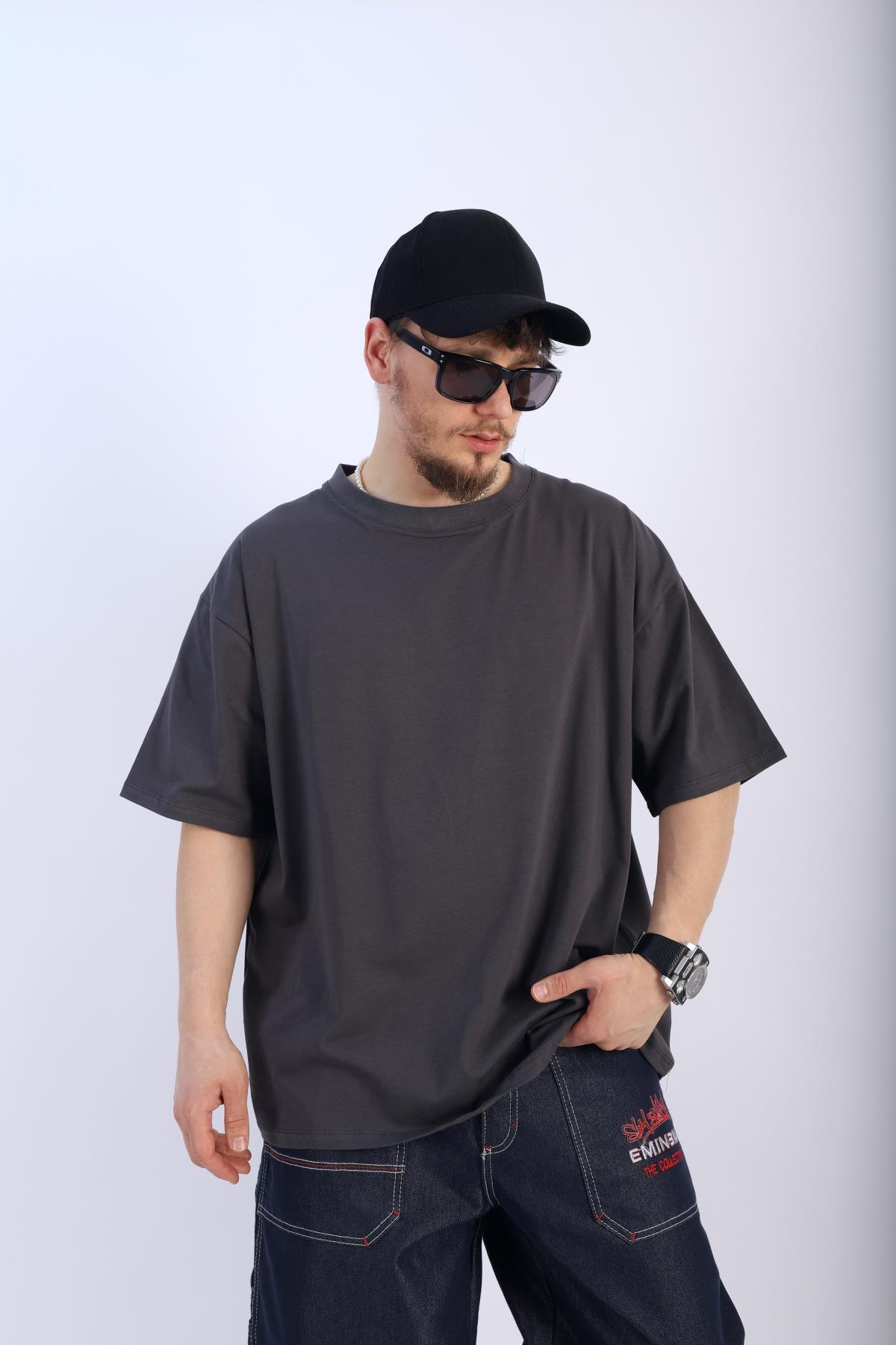 Faded Füme Oversize Basic Tshirt T923