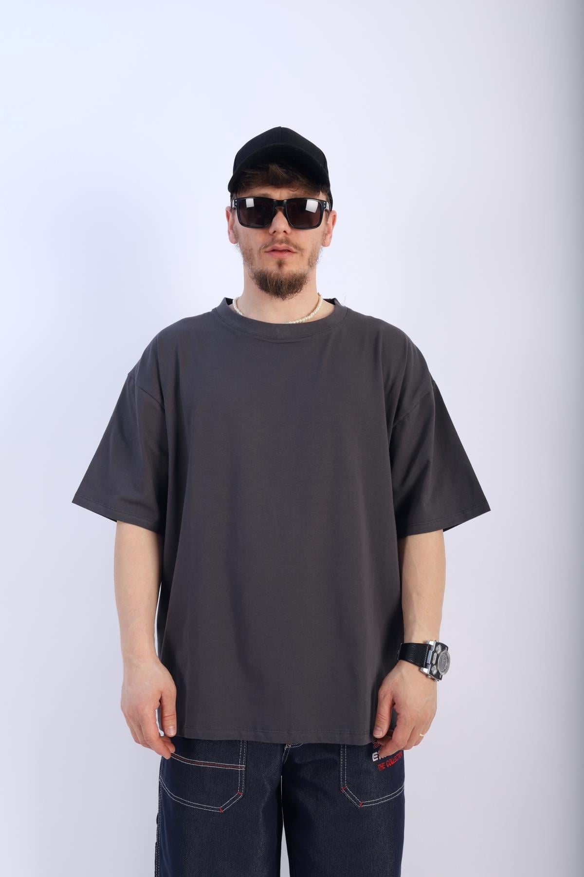 Faded Füme Oversize Basic Tshirt T923