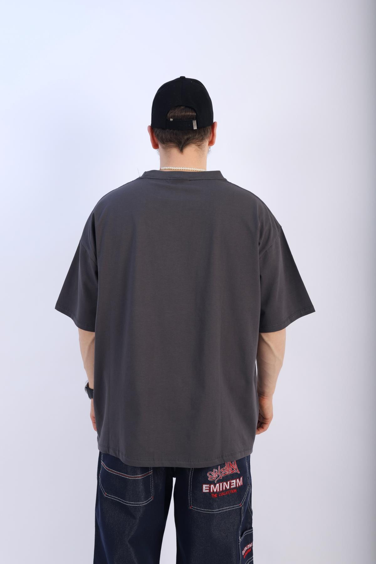 Faded Füme Oversize Basic Tshirt T923