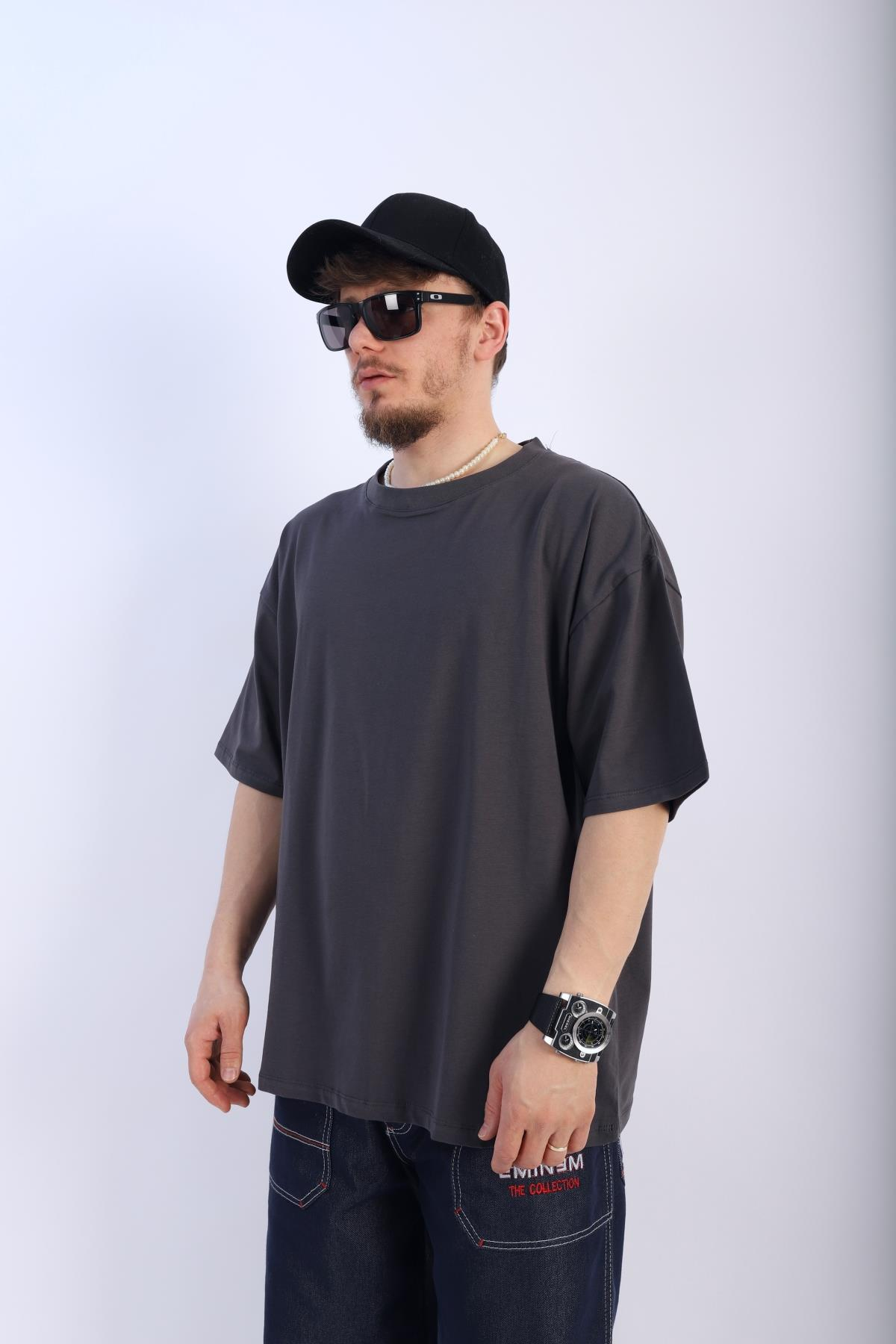 Faded Füme Oversize Basic Tshirt T923
