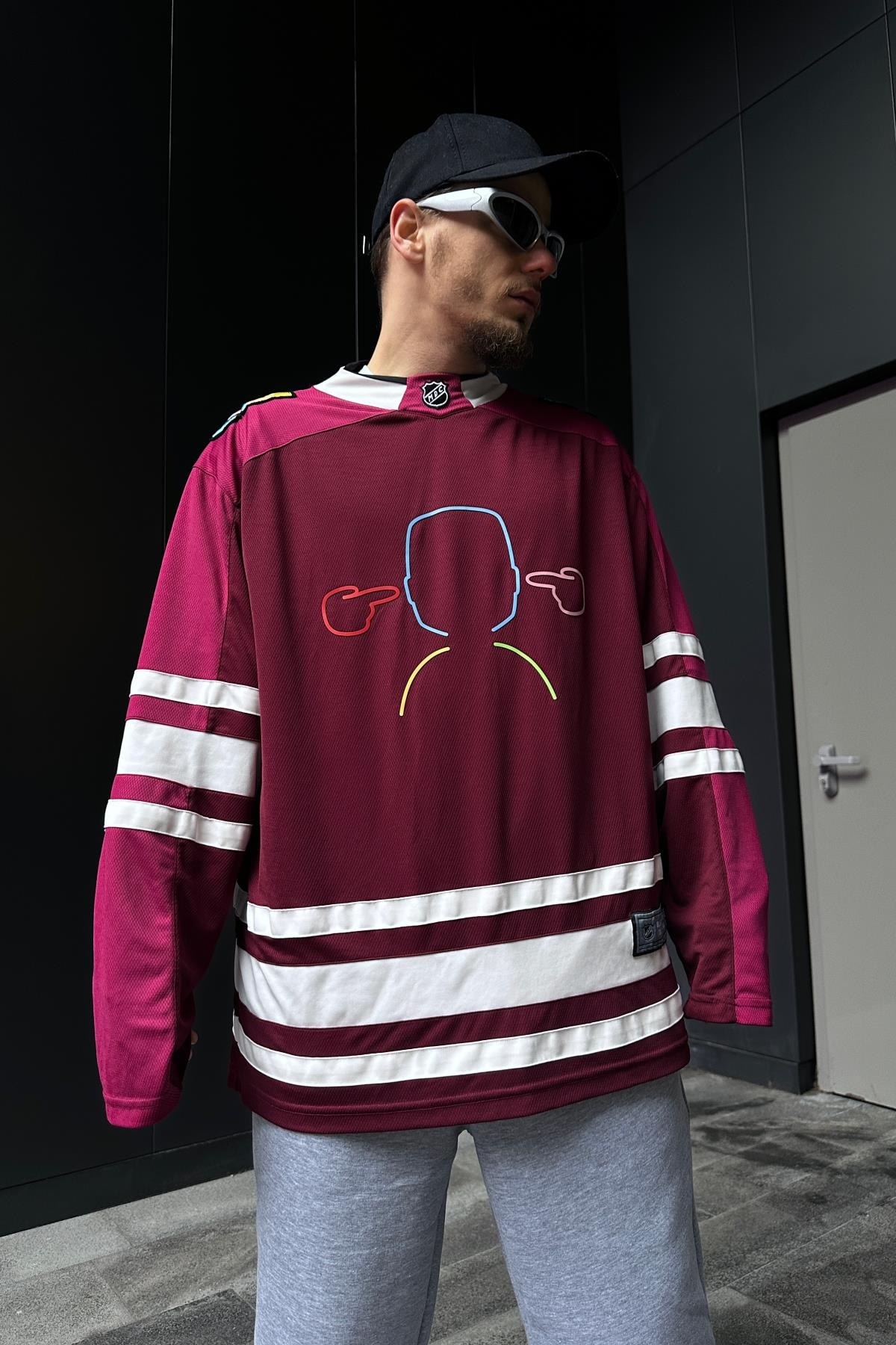File Kumaş Superoversize Bordo Sleeved Tshirt SW1081
