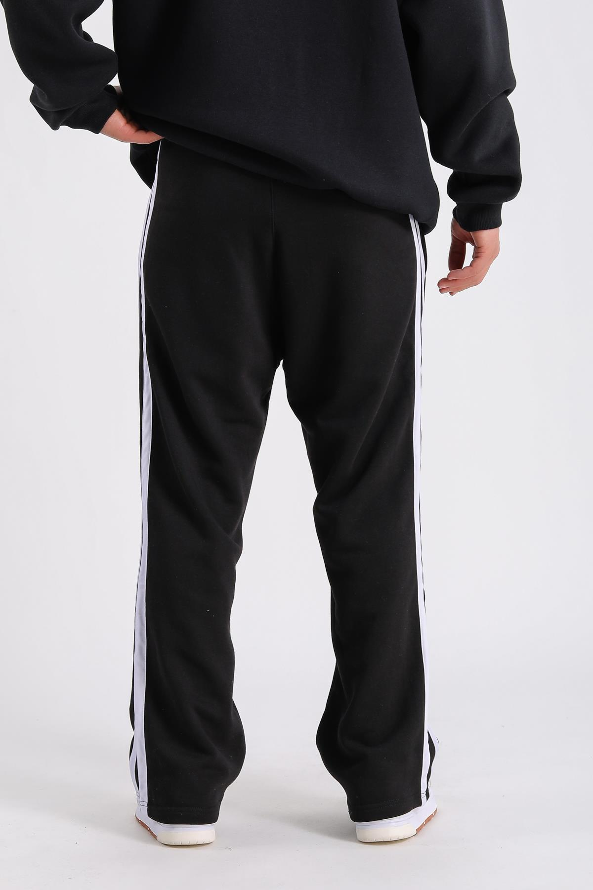 Forget Nakışlı Siyah Basic Eşofman ESF545