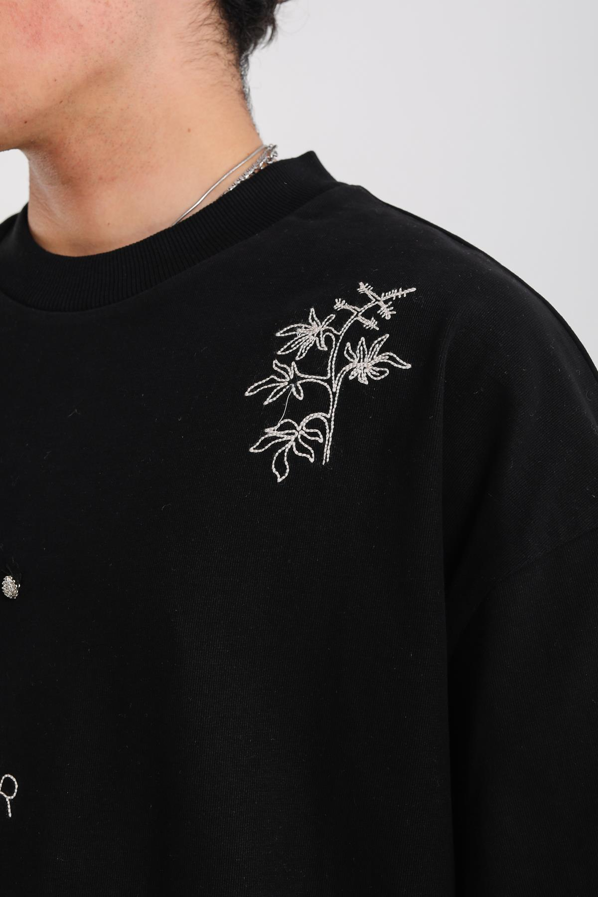 Forgot Nakışlı Siyah Premium Oversize Tshirt