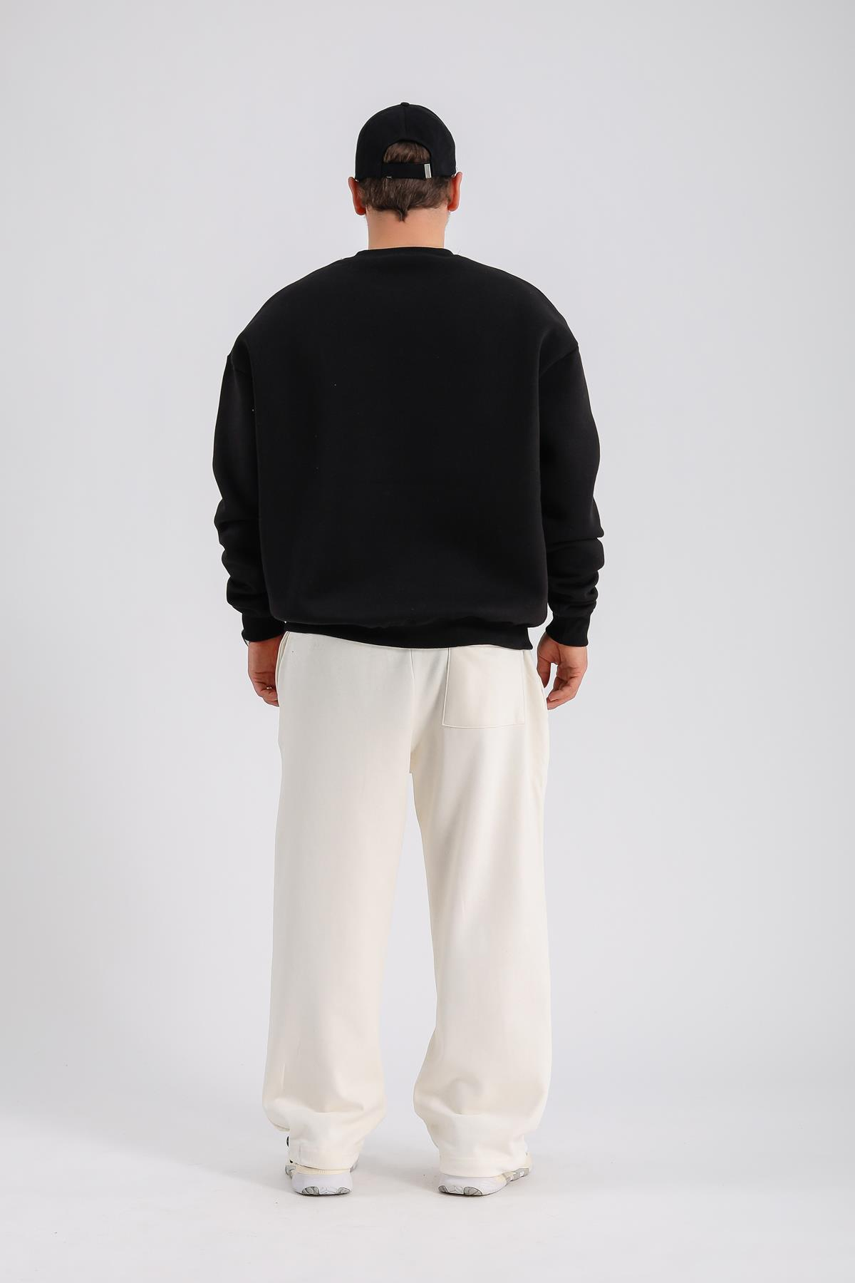 Forks Siyah Oversize Sweatshirt  SW1120
