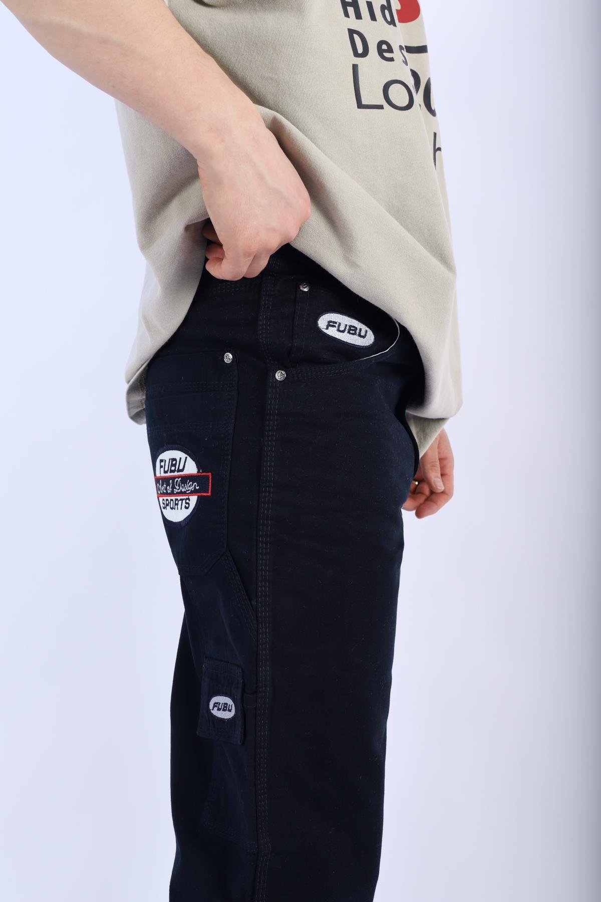 Fubu Lacivert Patch Detay Jean Pantolon P908