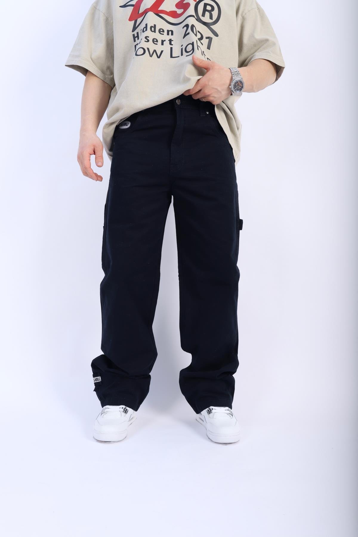 Fubu Lacivert Patch Detay Jean Pantolon P908