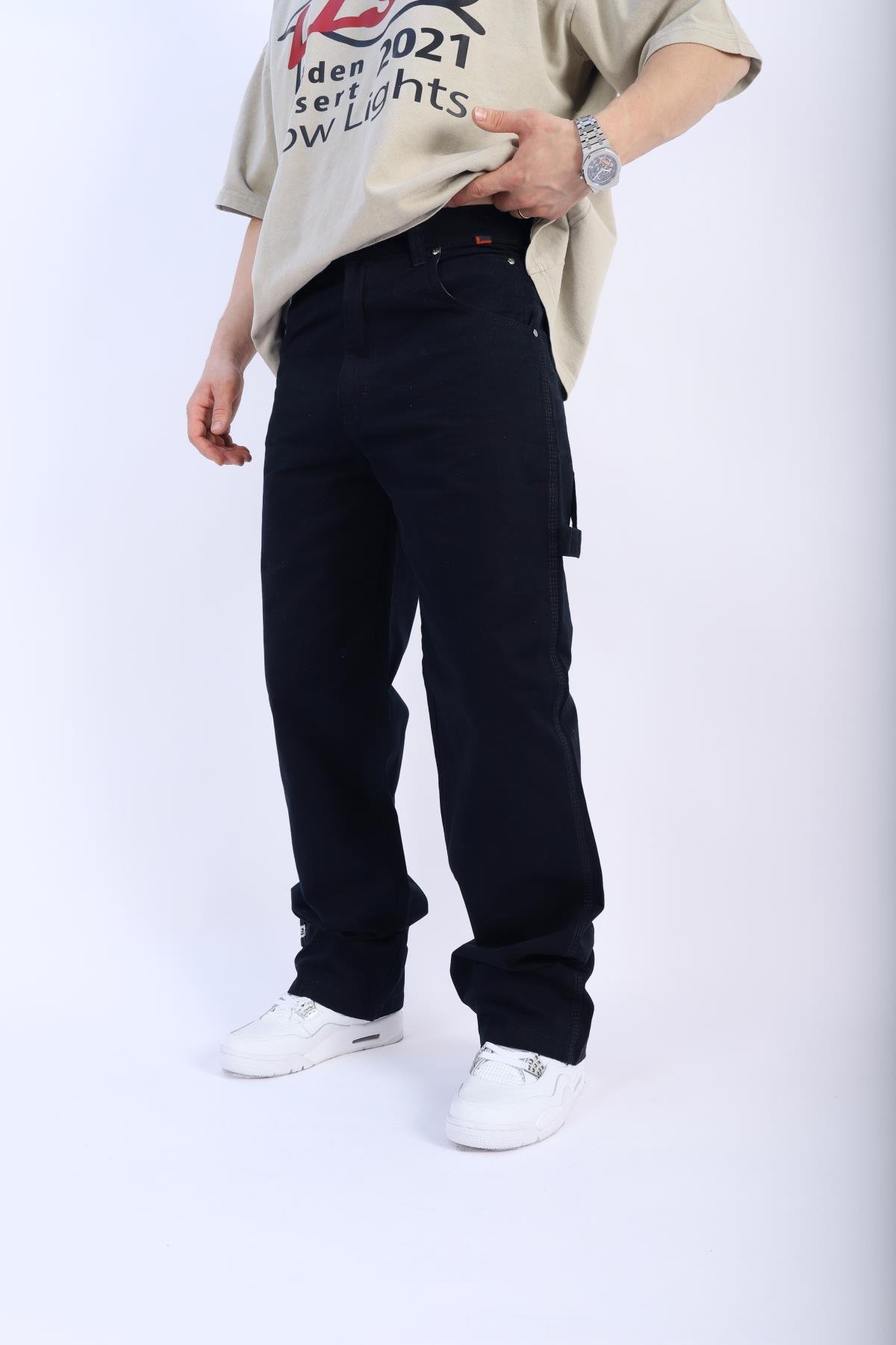 Fubu Lacivert Patch Detay Jean Pantolon P908