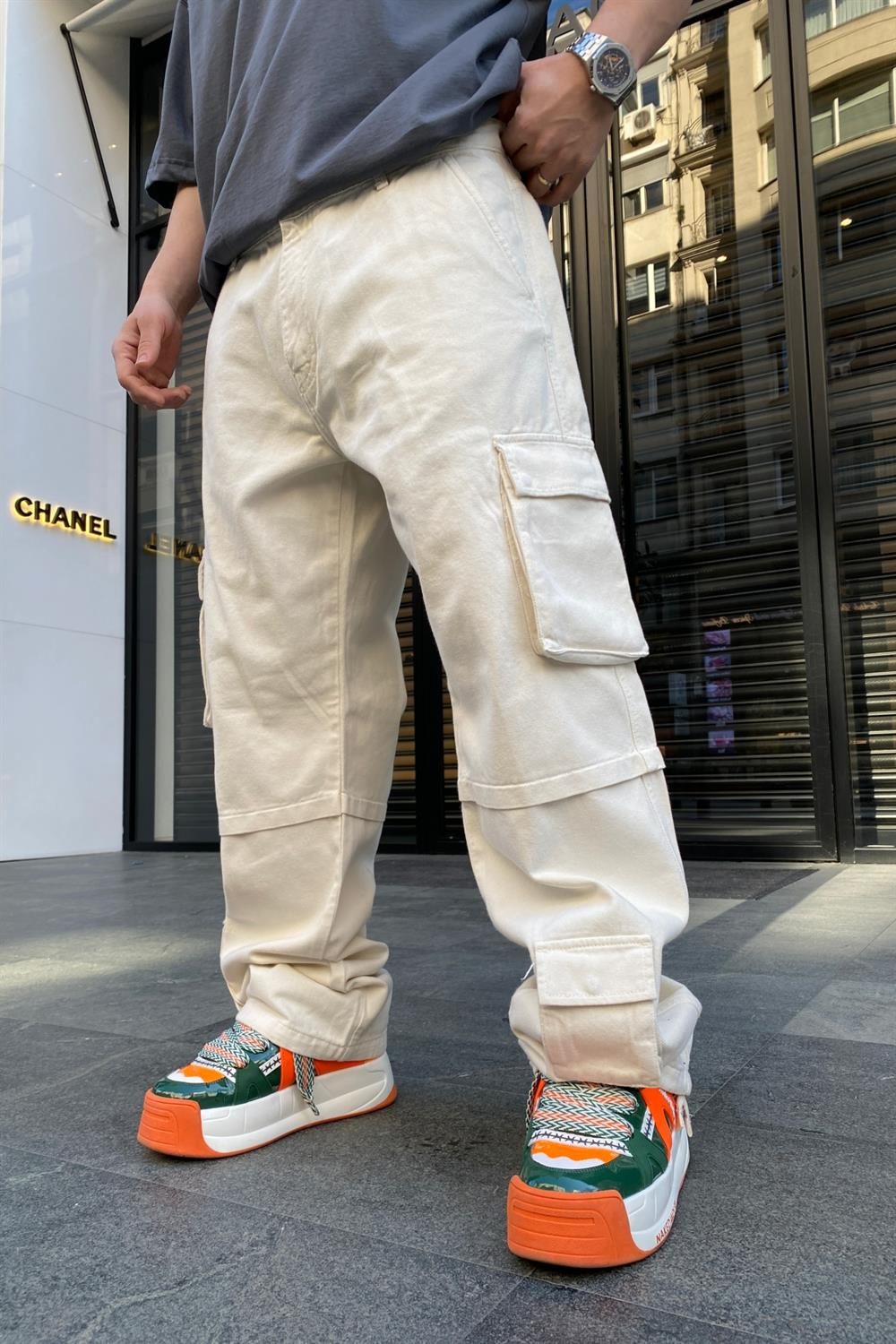 Full Pocket Krem Pantolon P633