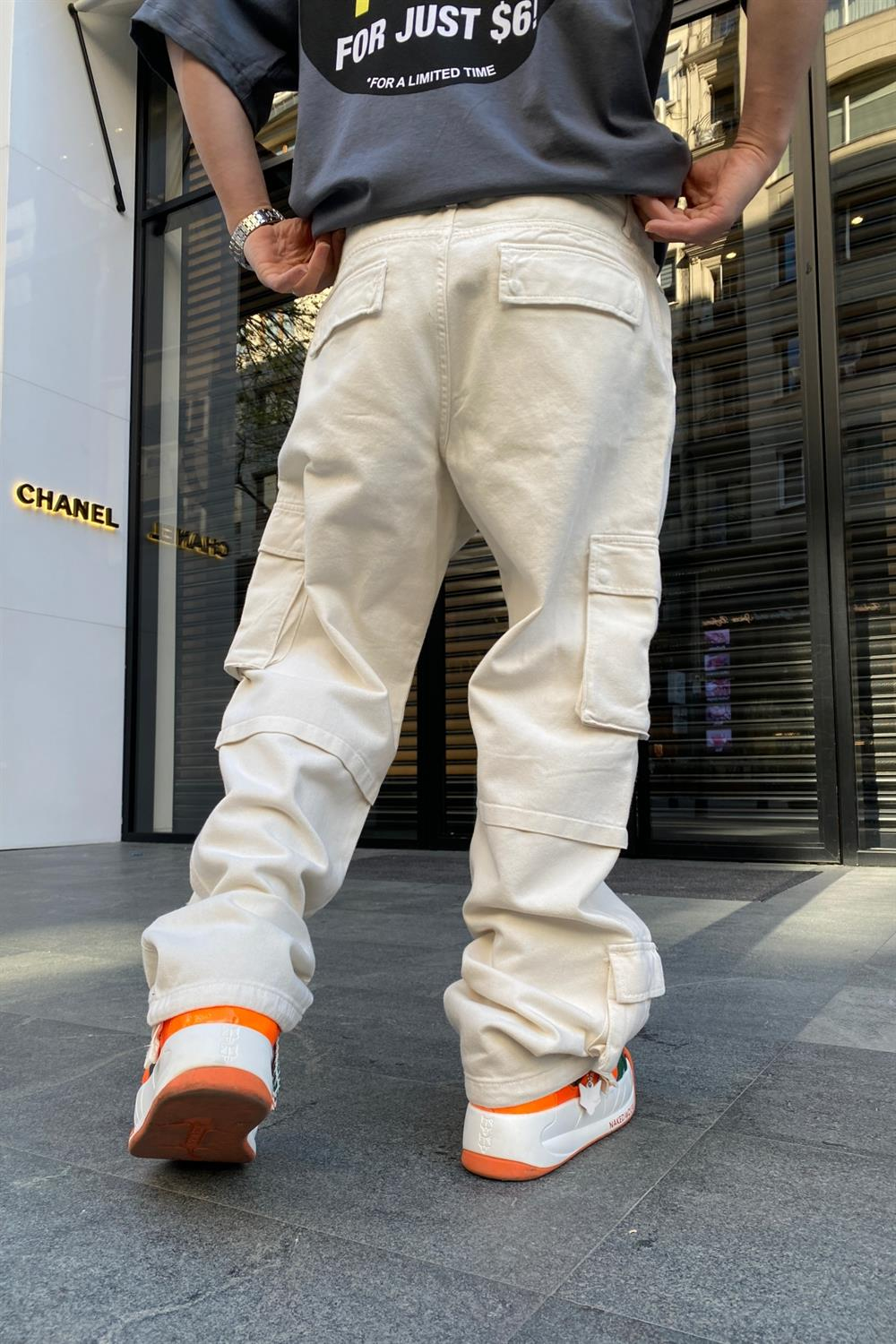 Full Pocket Krem Pantolon P633