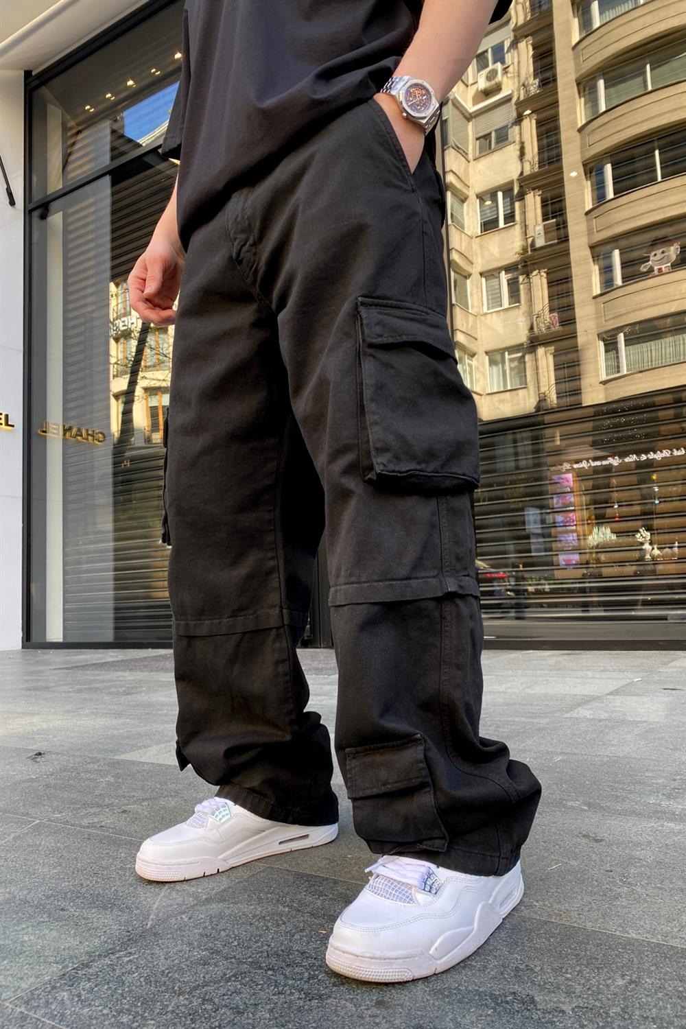 Full Pocket Siyah Pantolon P632