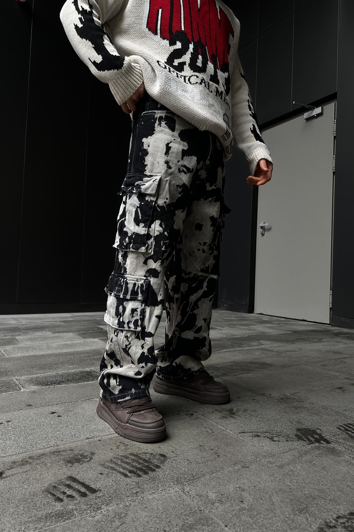 Fundayz Acid Wash Baggy Jean P861