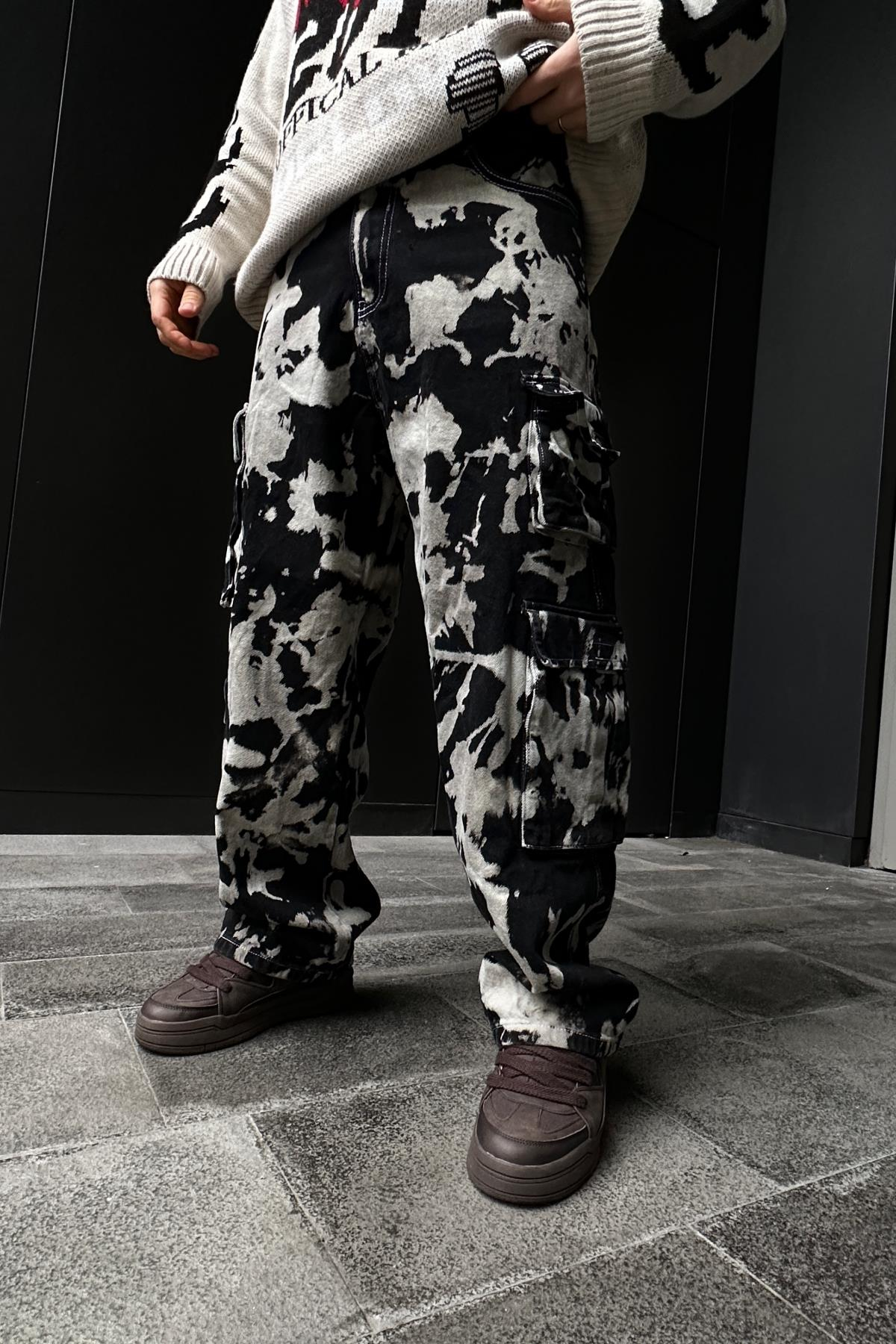 Fundayz Acid Wash Baggy Jean P861