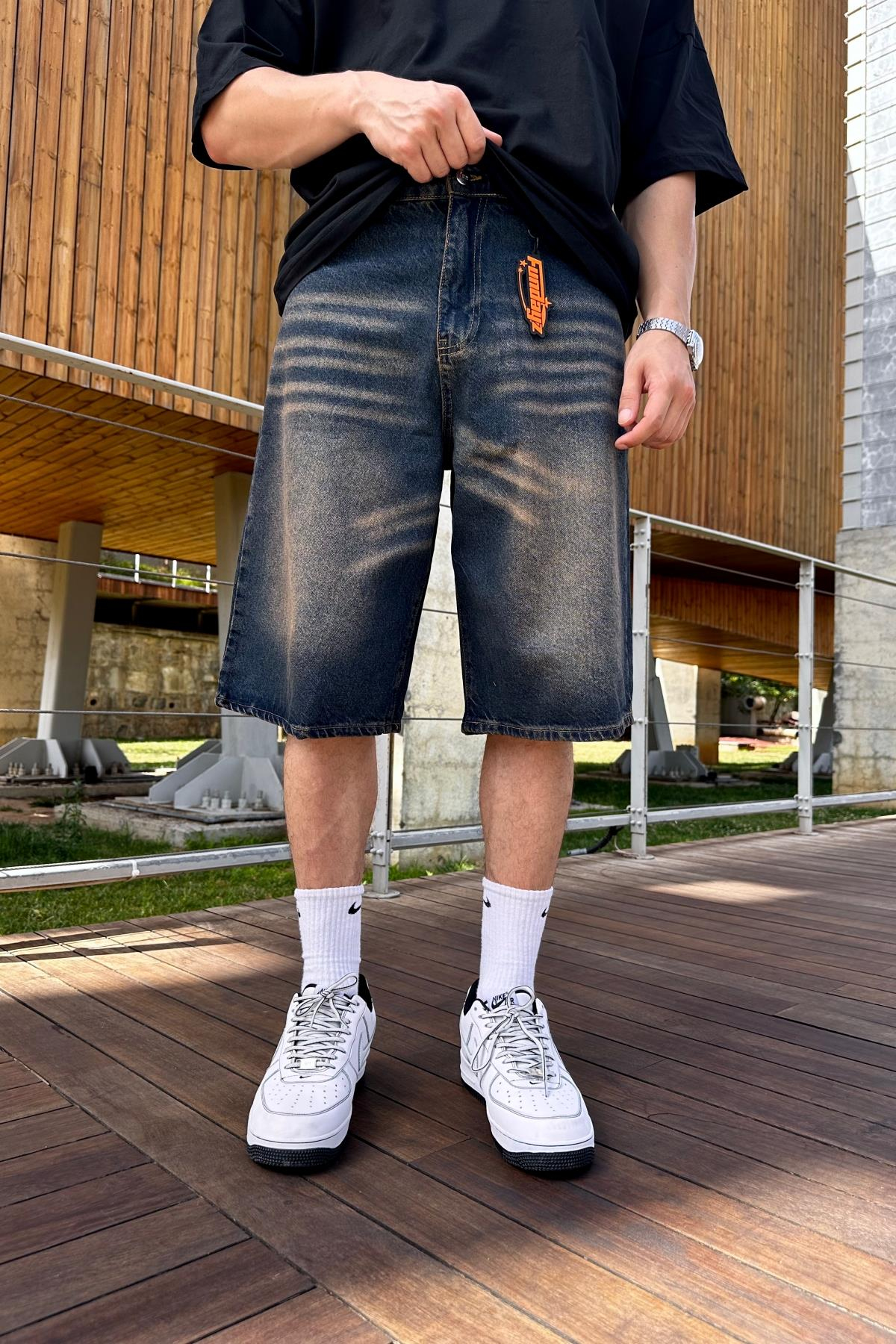 Fundayz Acid Wash Eskitme Jean Şort S259