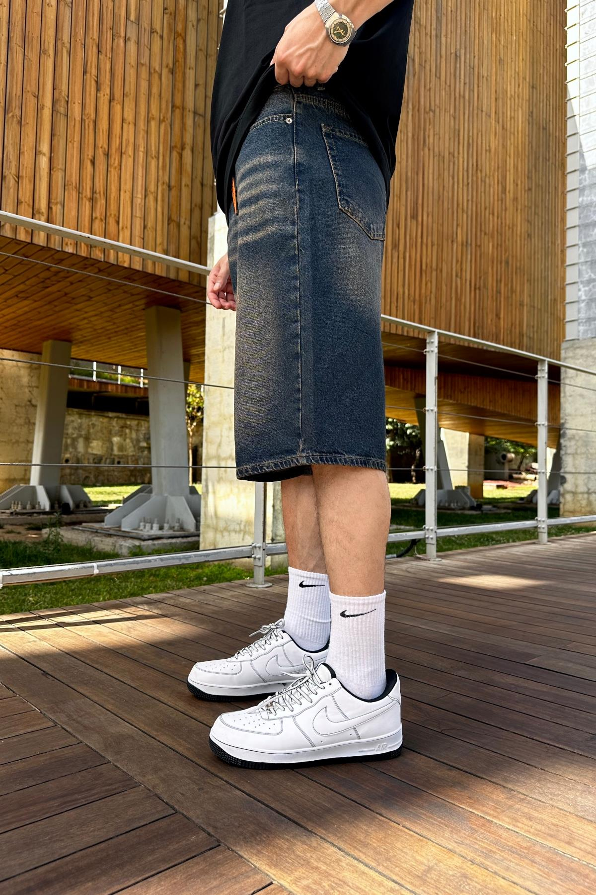 Fundayz Acid Wash Eskitme Jean Şort S259