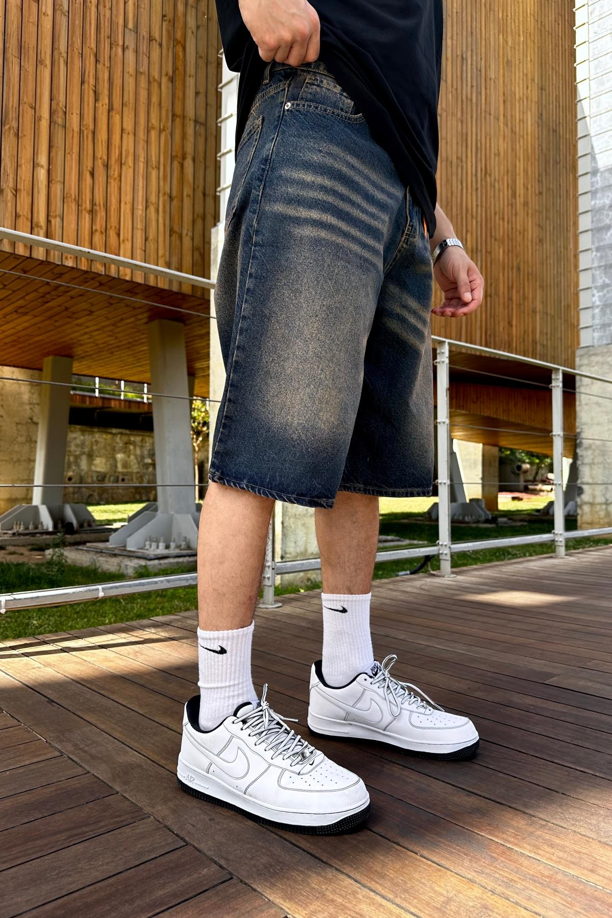 Fundayz Acid Wash Eskitme Jean Şort S259