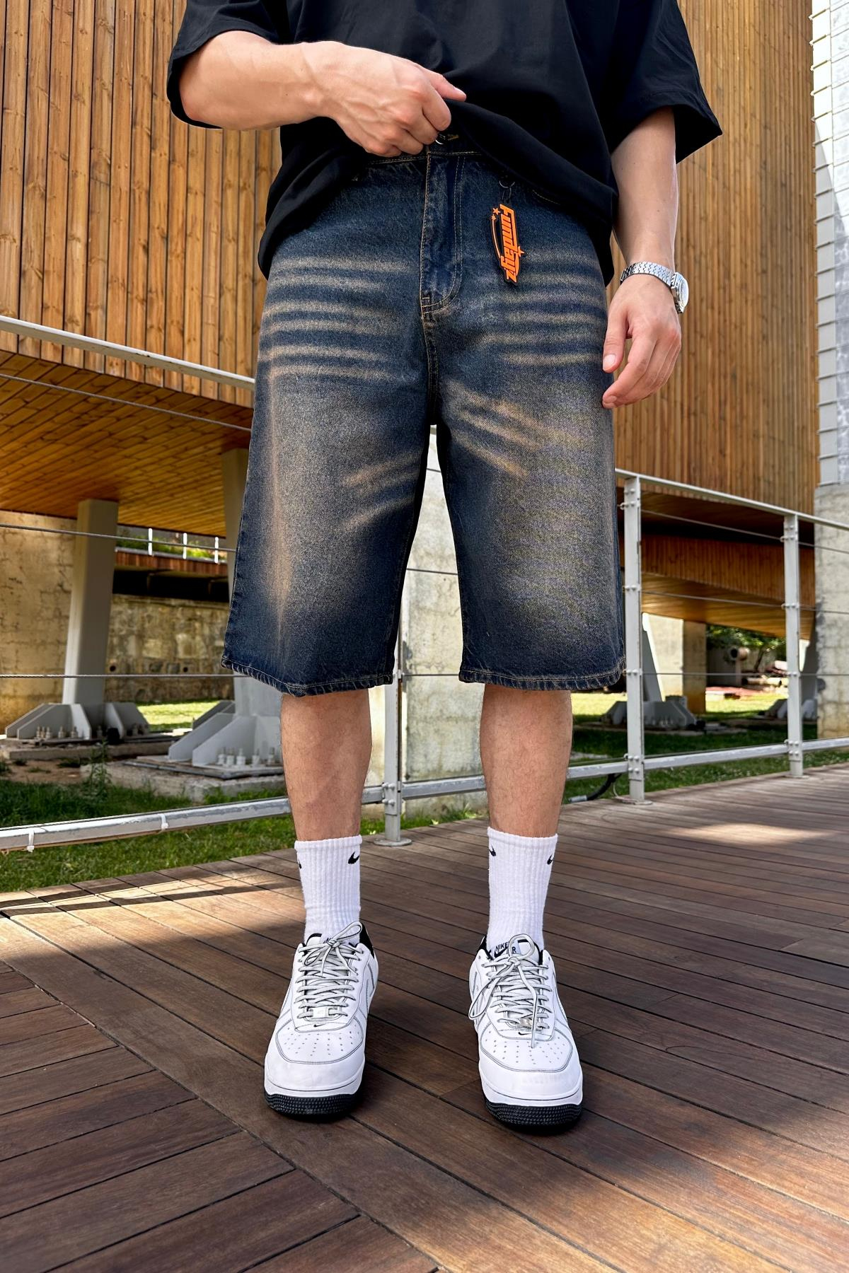 Fundayz Acid Wash Eskitme Jean Şort S259