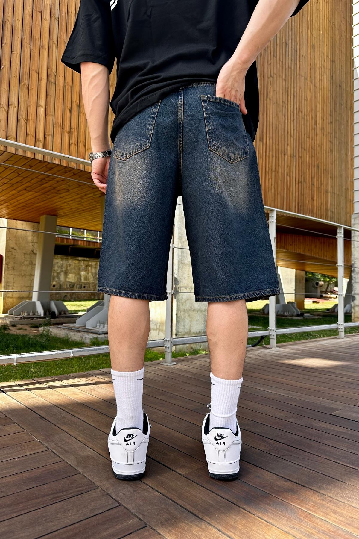 Fundayz Acid Wash Eskitme Jean Şort S259