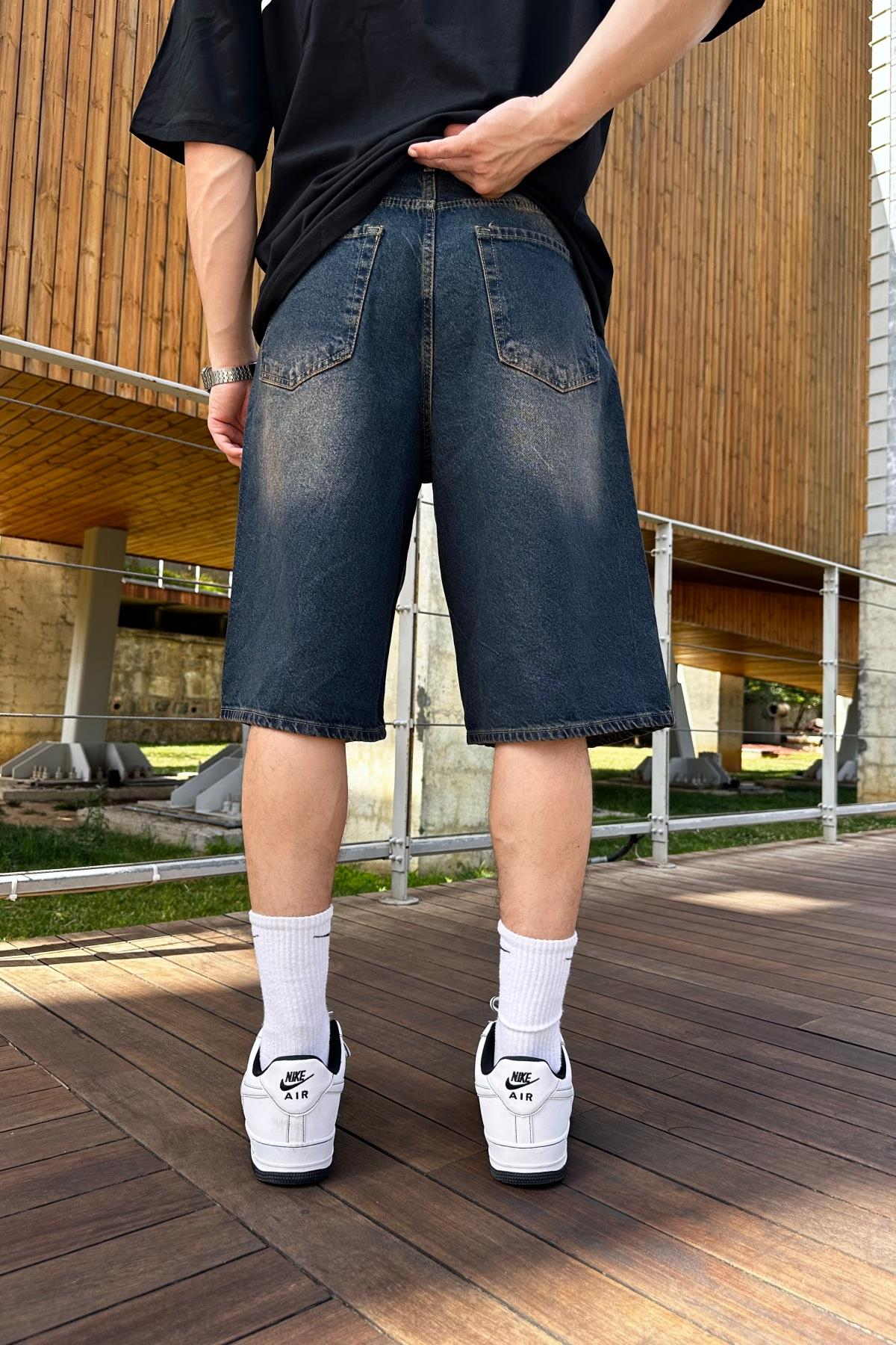 Fundayz Acid Wash Eskitme Jean Şort S259