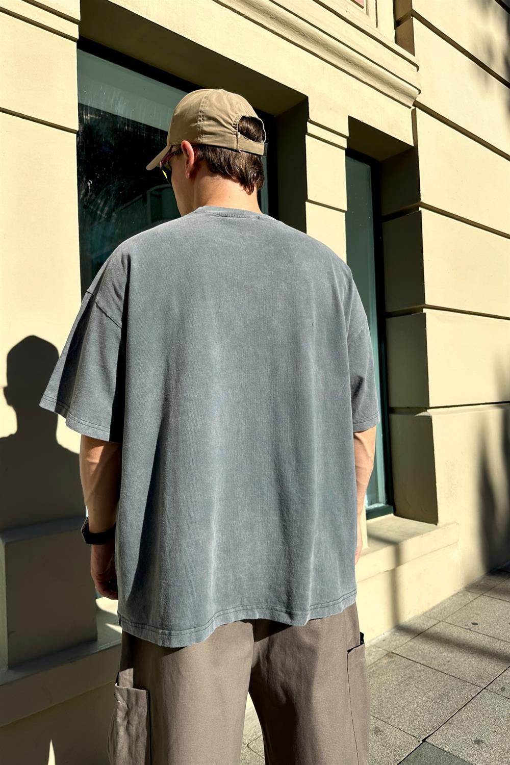 Fundayz Acid Wash Mavi Oversize Tshirt T828