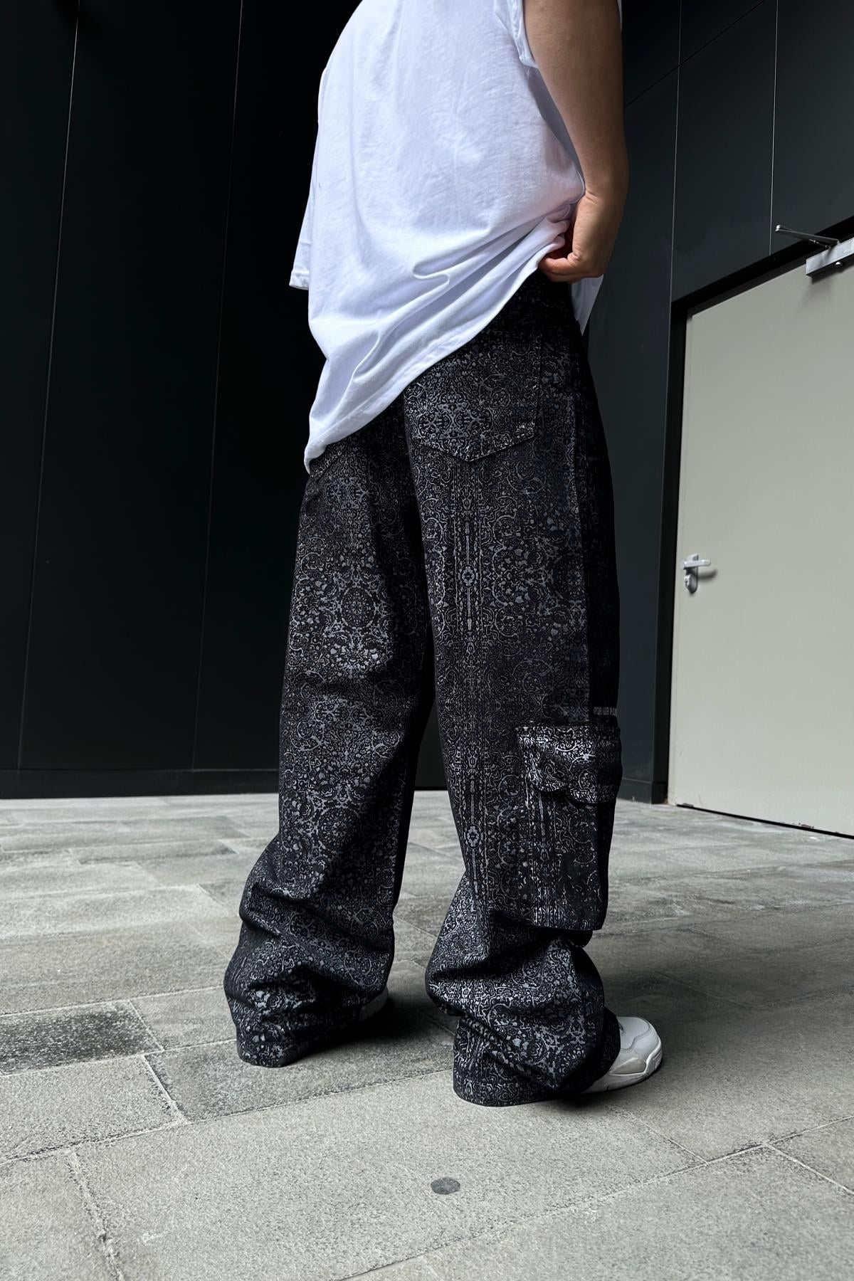 Fundayz Etnik Desen Baggy Jean Pantolon P874