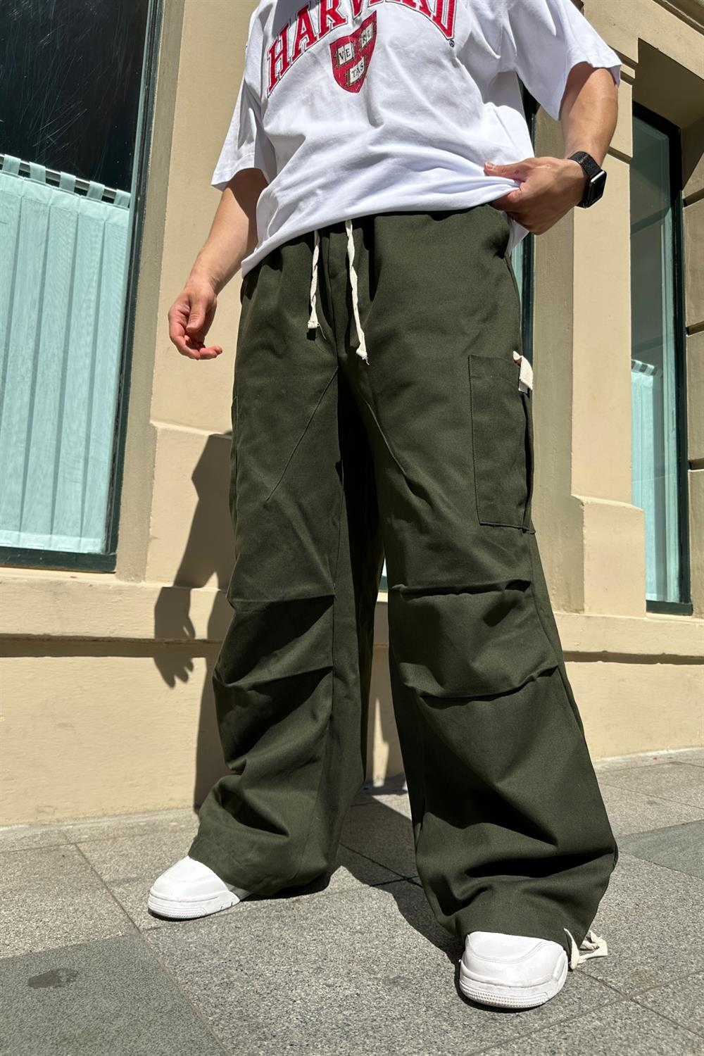 Fundayz Gabardin Koyu Yeşil Combat Pantolon P705
