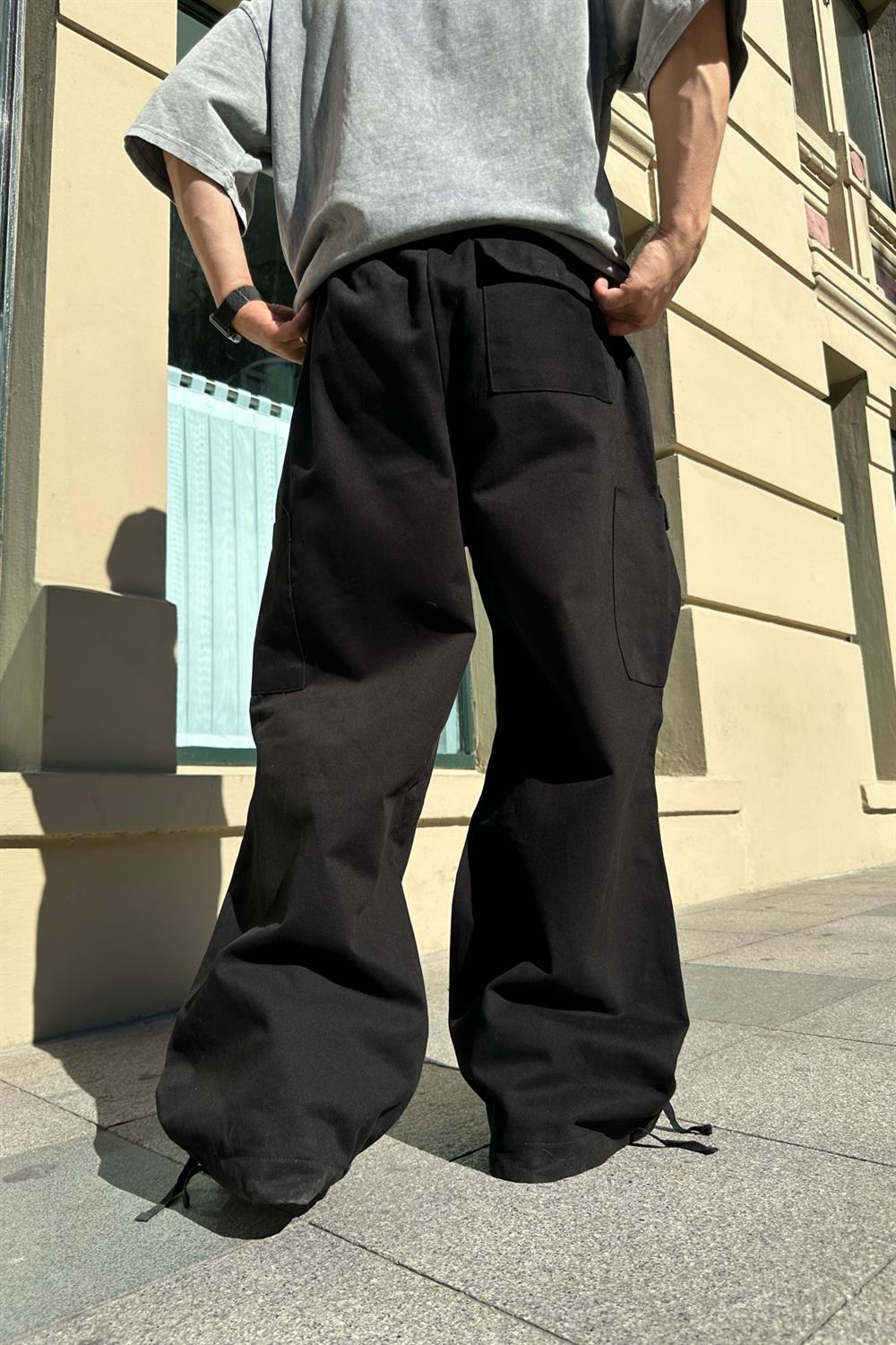 Fundayz Gabardin Siyah Combat Pantolon P699
