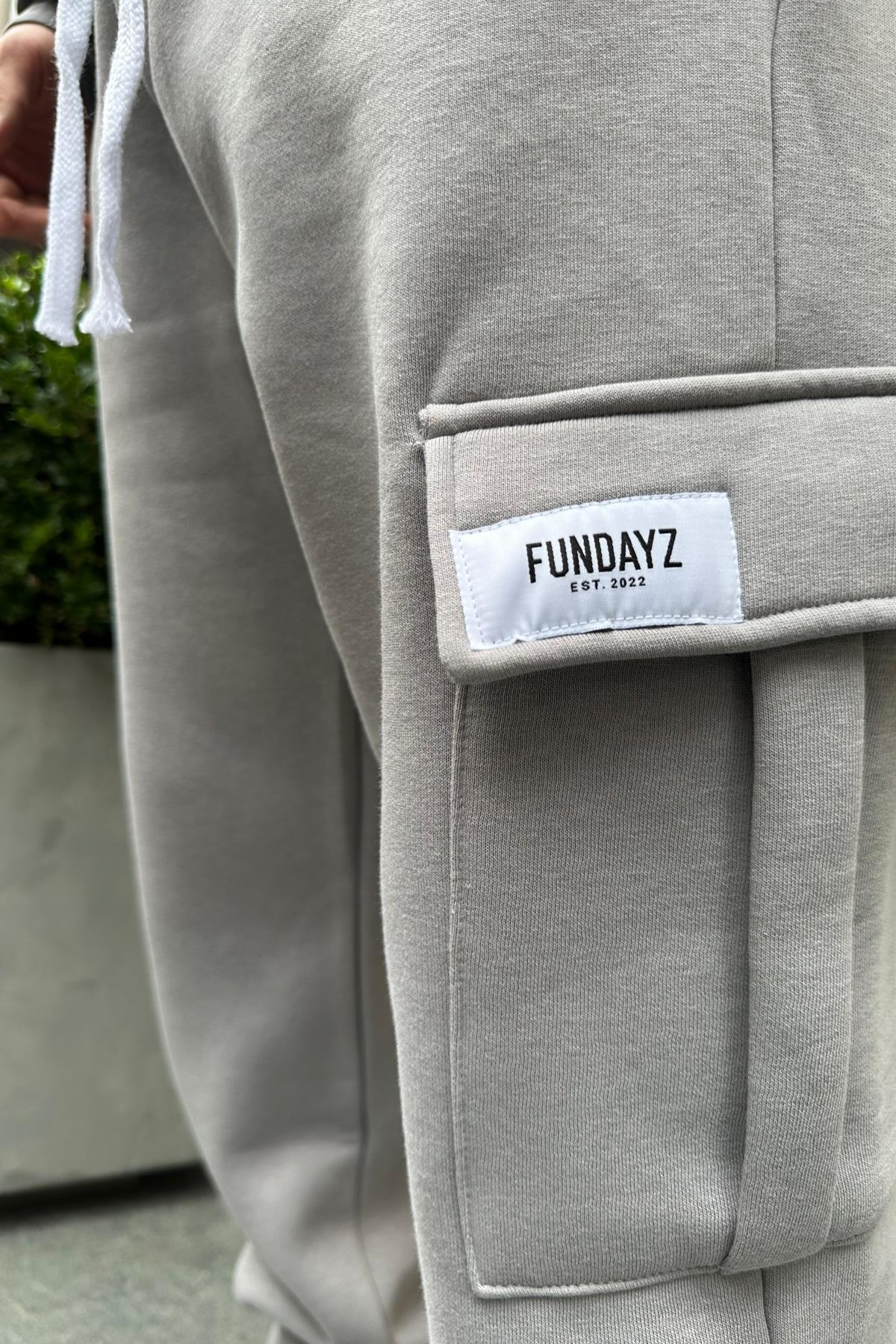 Fundayz Gri Kargo Cepli Eşofman ESF477