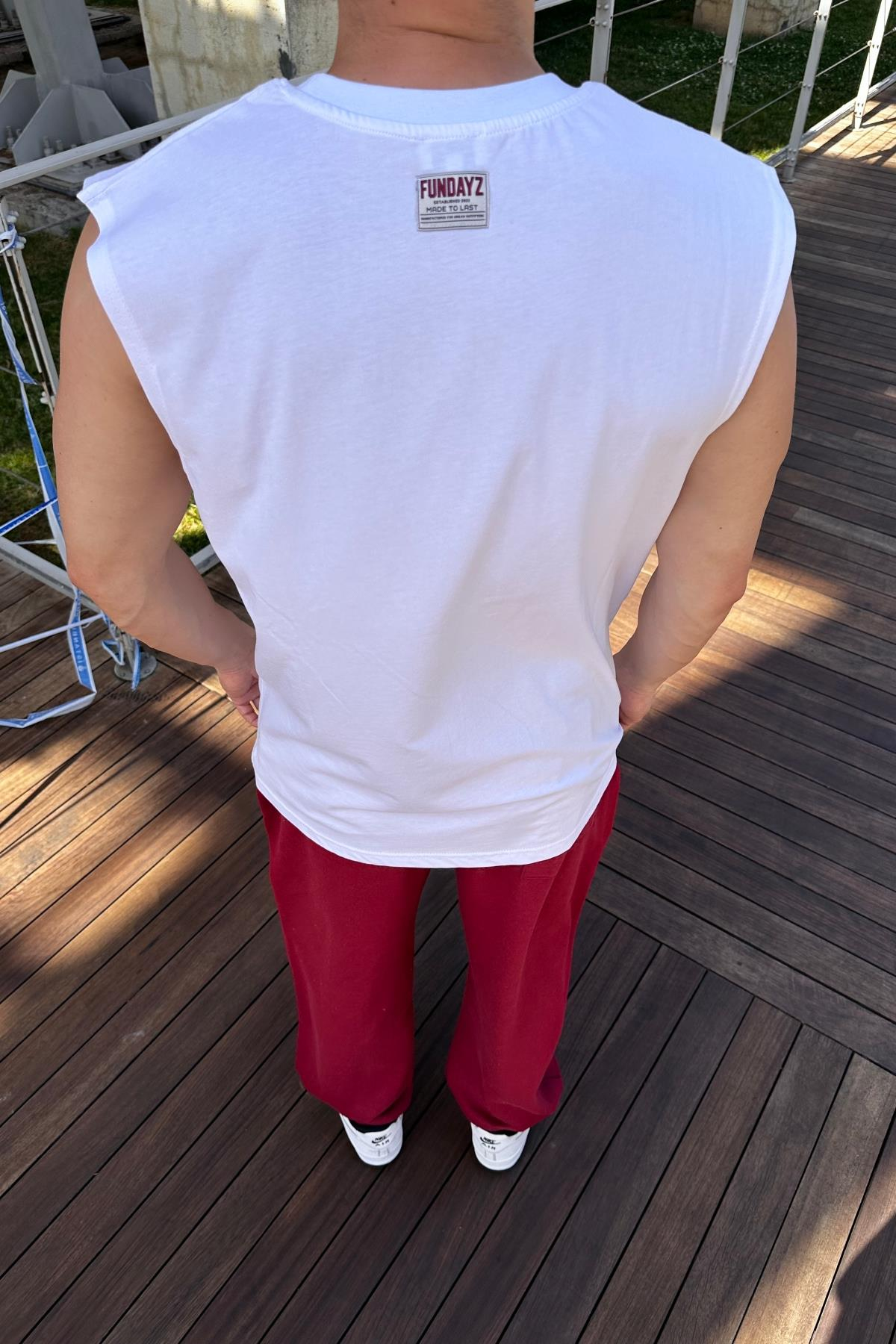 Fundayz Kolsuz Beyaz Basic Oversize Tshirt T1127