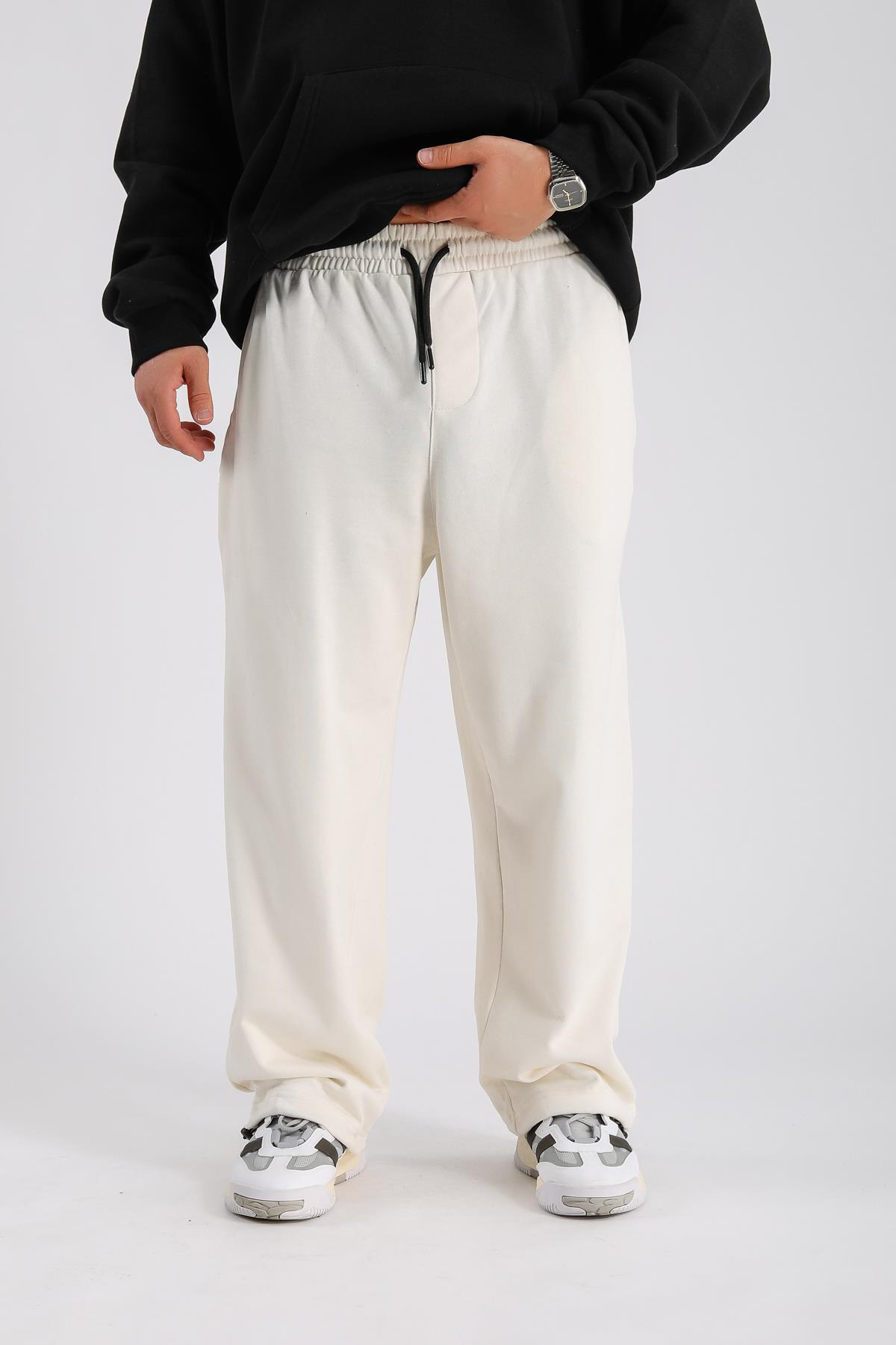 Fundayz Krem Paça Stoperli Basic Eşofman ESF537